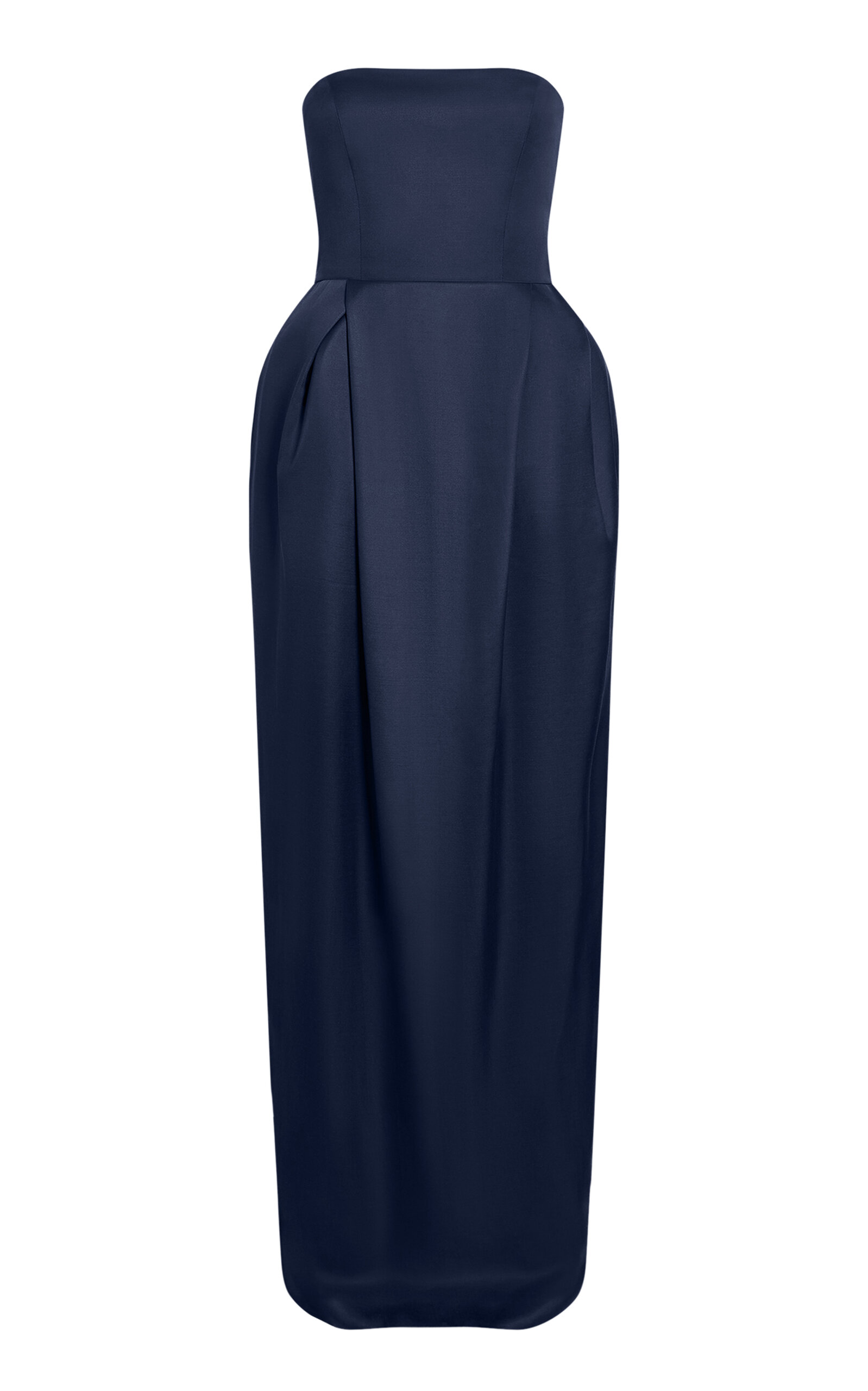Aflalo Alune Wool-silk Maxi Dress In Blue