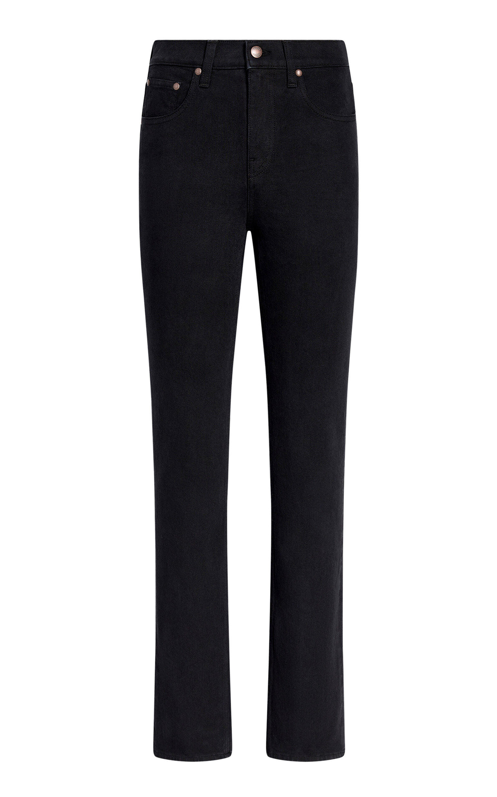 Aflalo Miller Stretch High-rise Slim Bootcut Jeans In Black