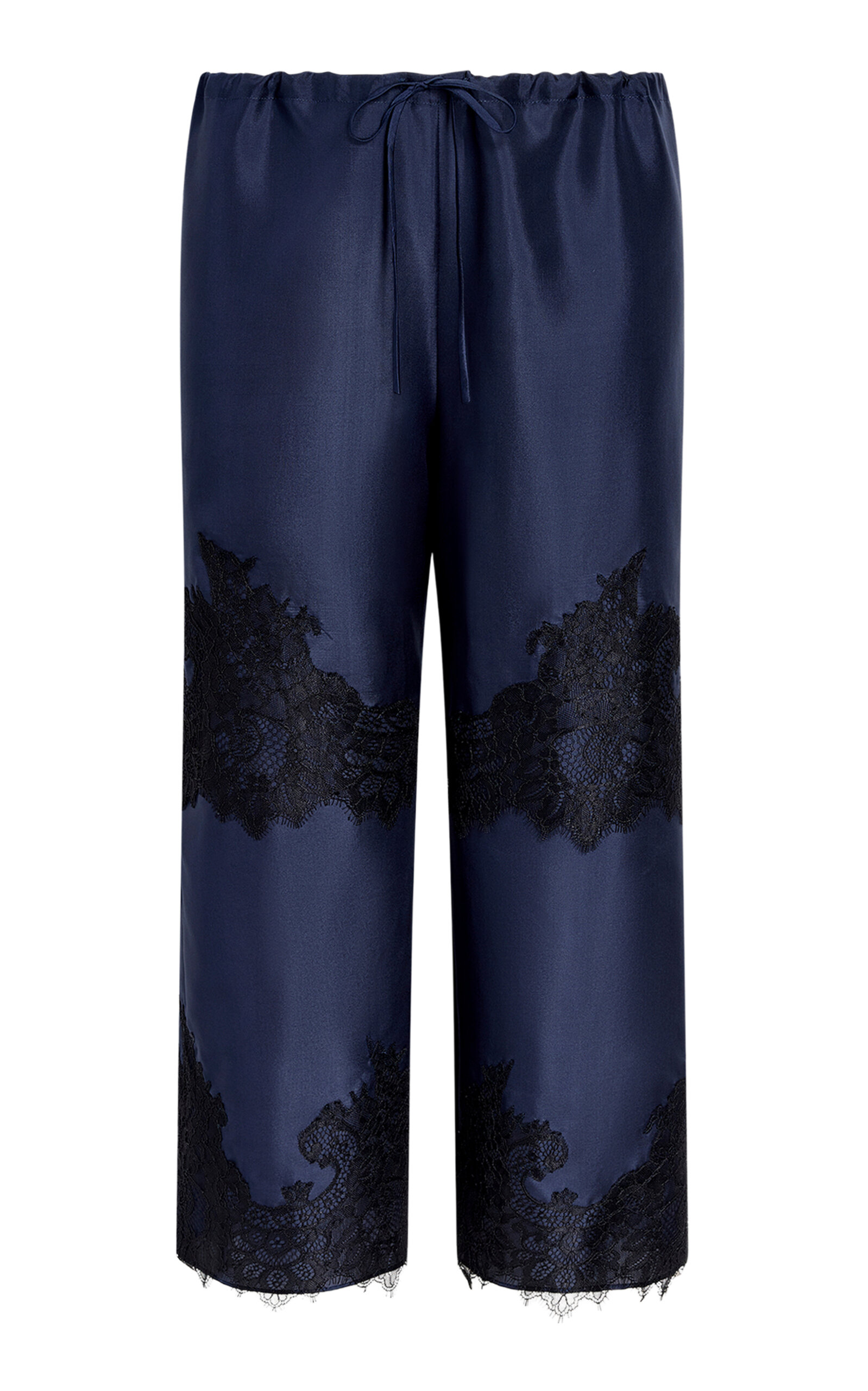 Aflalo Maelis Silk Pongee Pants In Blue