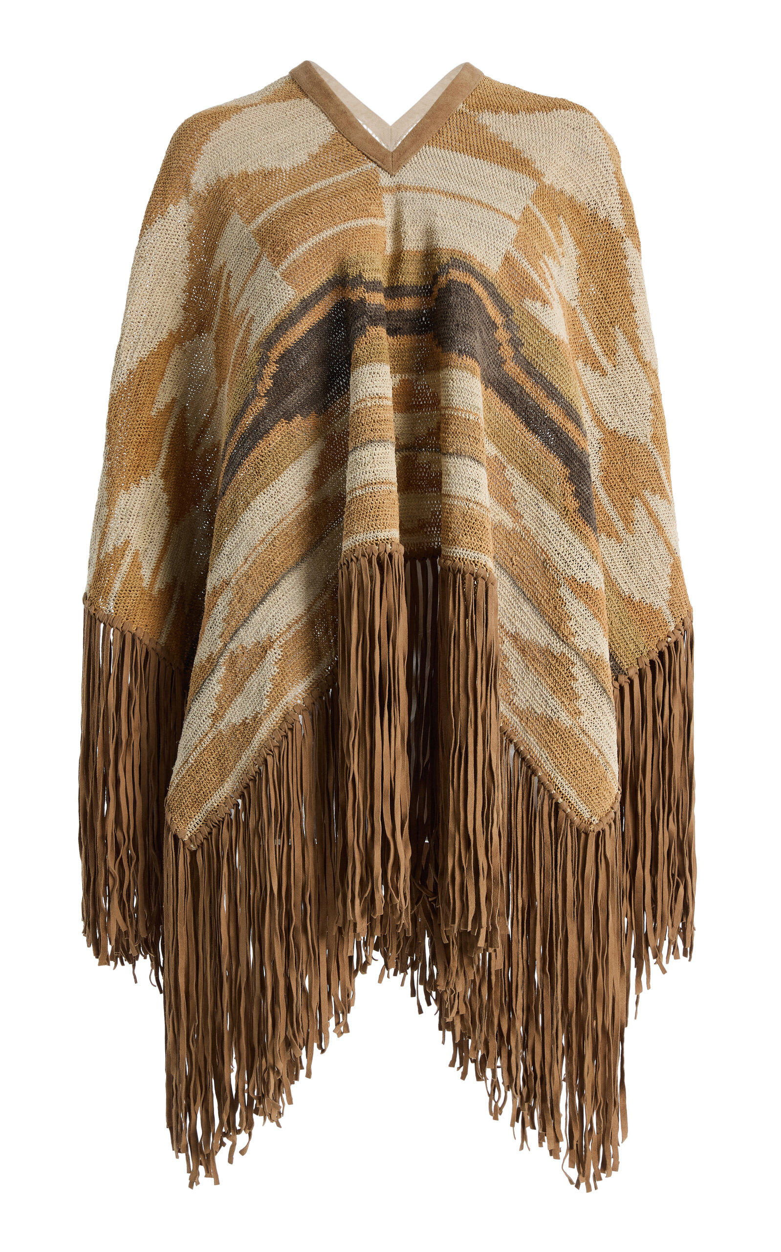 Curatoria Exclusive Viento Short Chaguar Poncho In Brown