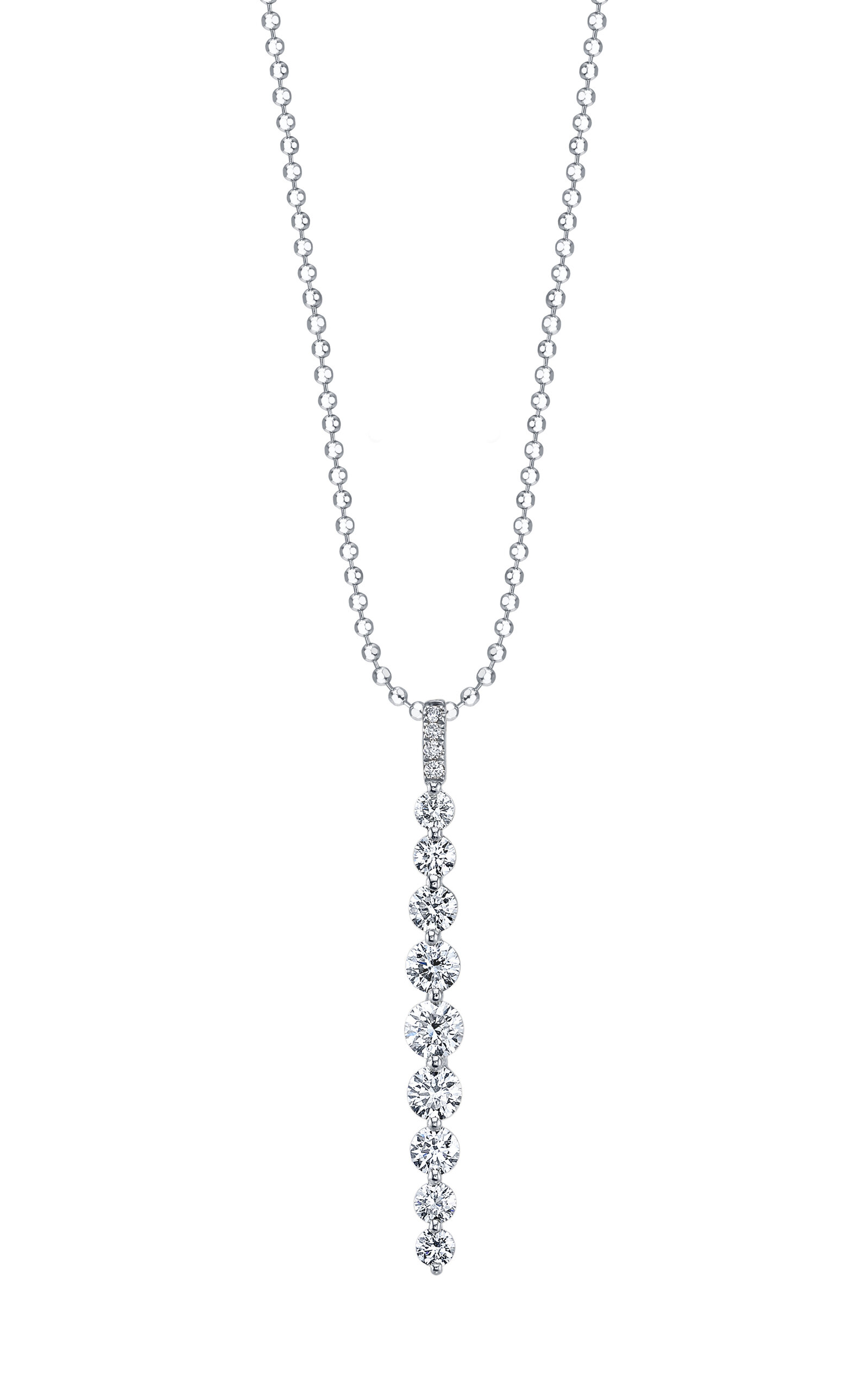 Anita Ko 18k White Gold Medium Diamond Twiggy Necklace In Metallic