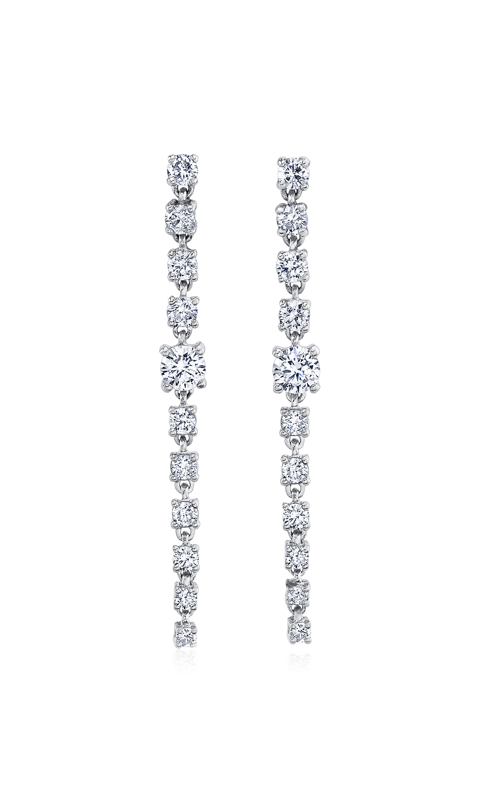 Anita Ko 18k White Gold Short Diamond Rope Earrings In Metallic