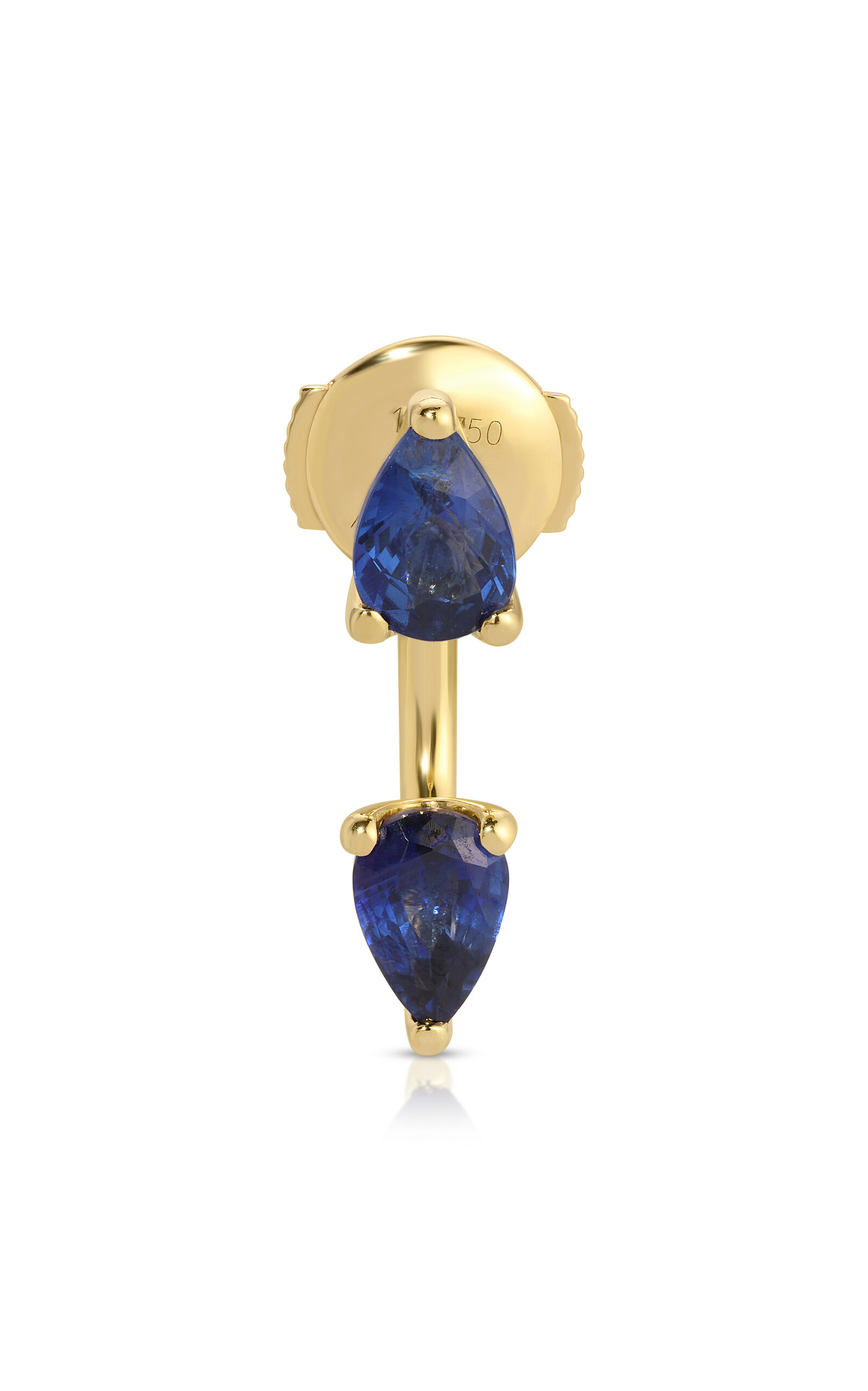 Anita Ko 18k Yellow Gold Large Blue Sapphire Pear Orbit Earring In Gold