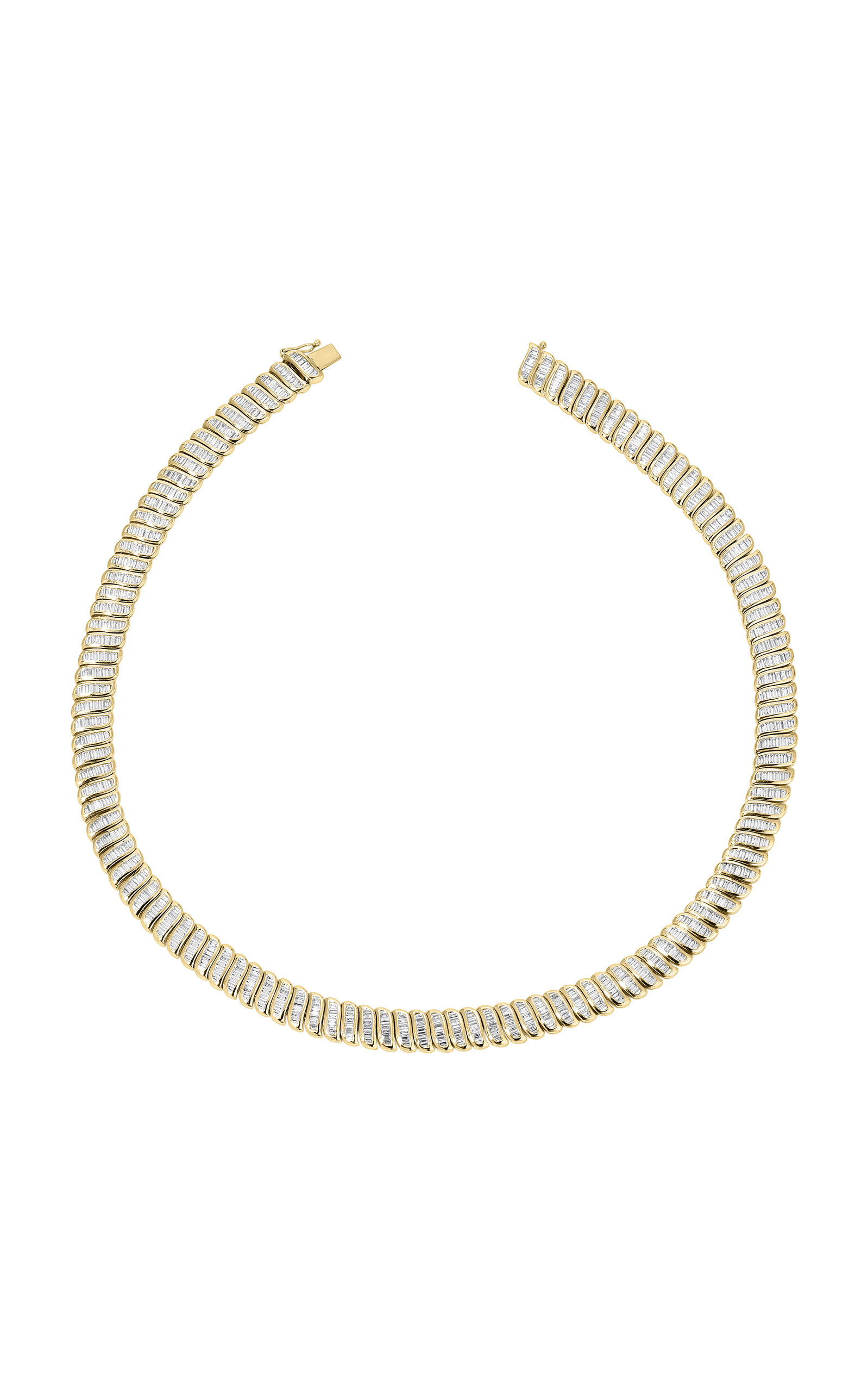 Anita Ko 18k Yellow Gold Large Baguette Diamond Zoe Choker In Gold