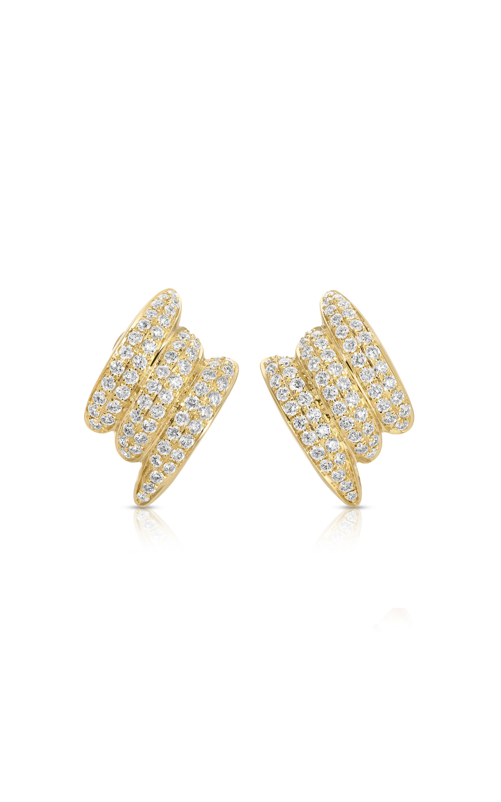 Anita Ko 18k Yellow Gold Small Diamond Claire Earrings In Gold