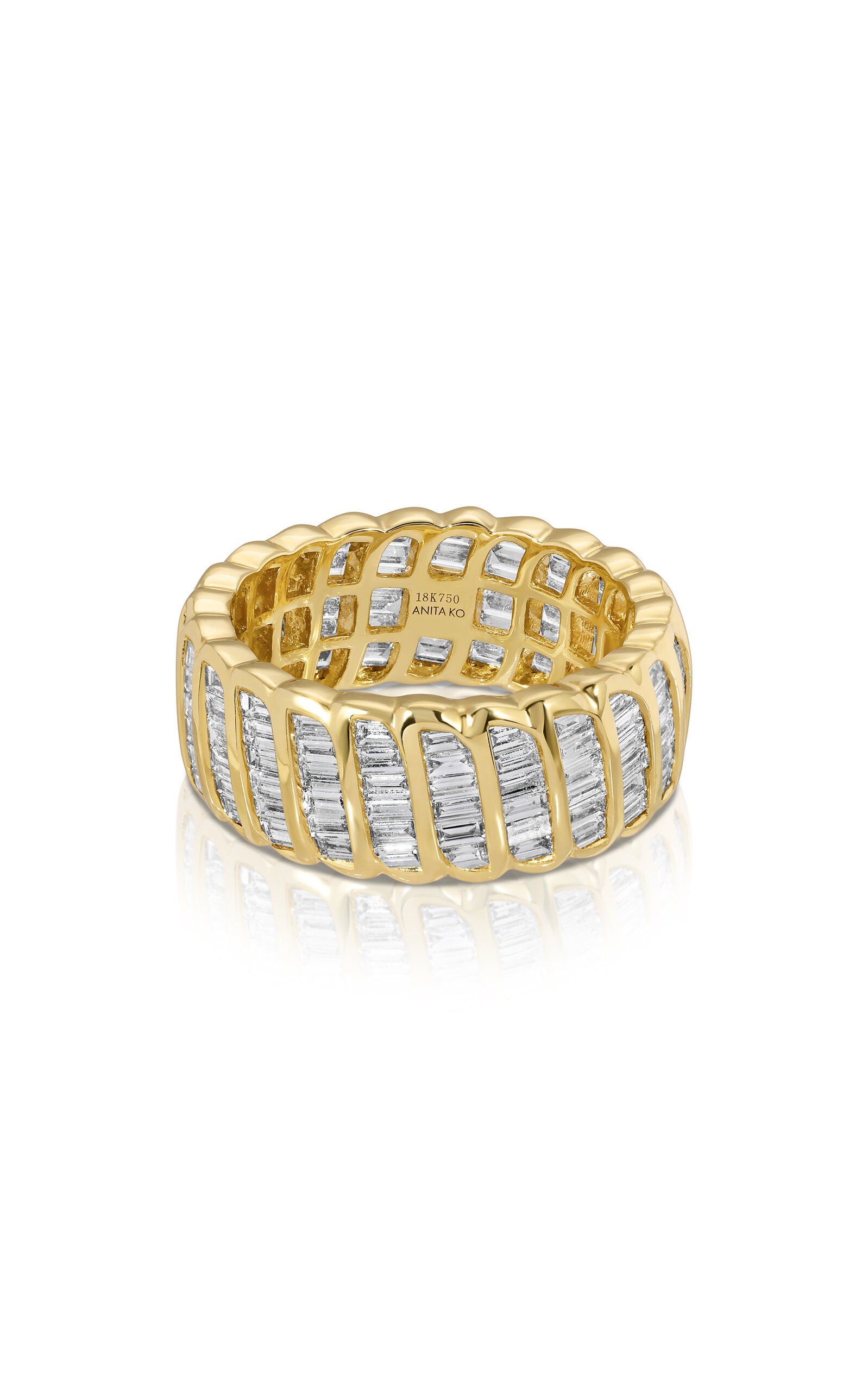 Anita Ko 18k Yellow Gold Large Baguette Diamond Zoe Ring In Gold