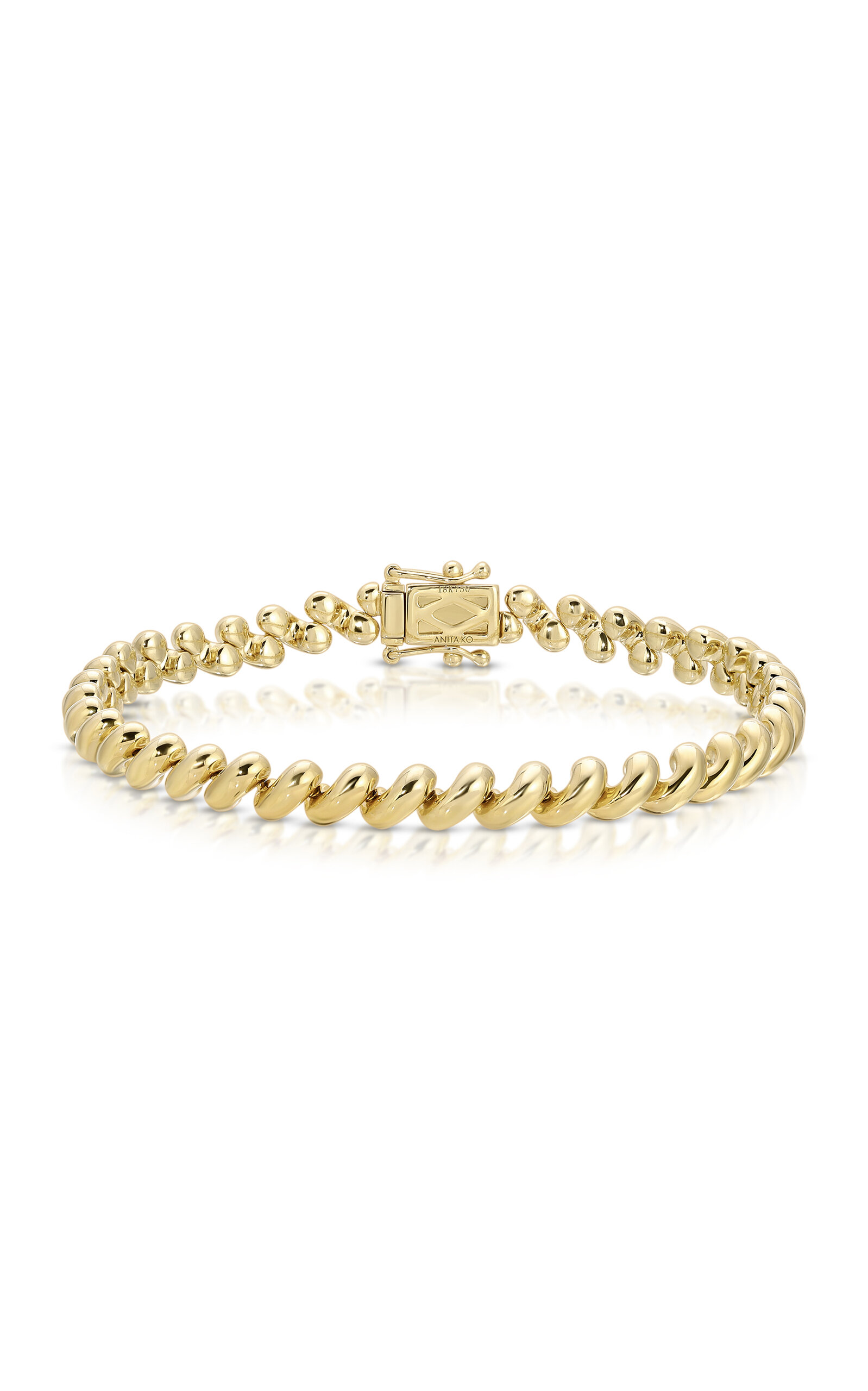Anita Ko 18k Yellow Gold Coil Bracelet In Gold