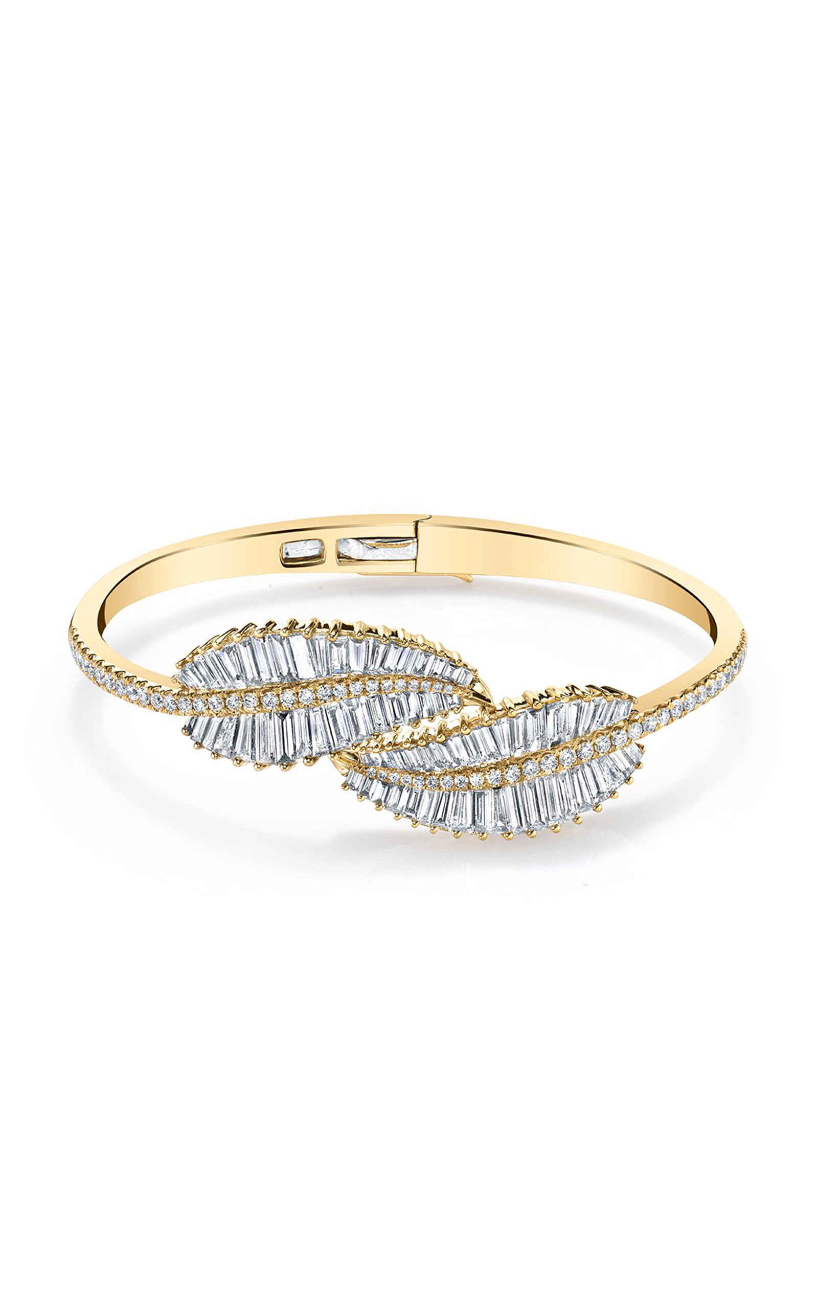 Anita Ko 18k Yellow Gold Palm Leaf Diamond Bracelet In Gold