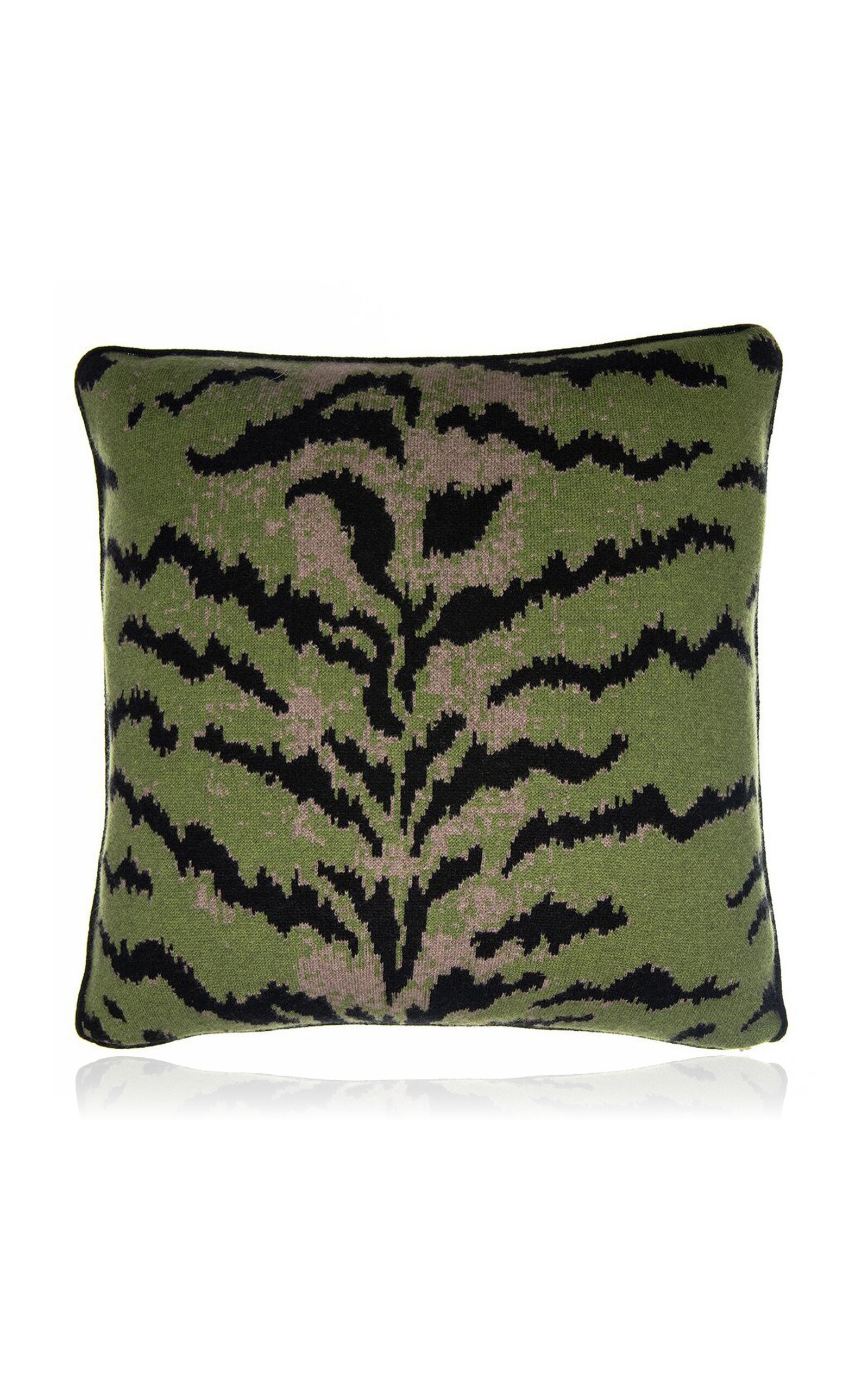 Saved Ny Calabria Cashmere Pillow In Green