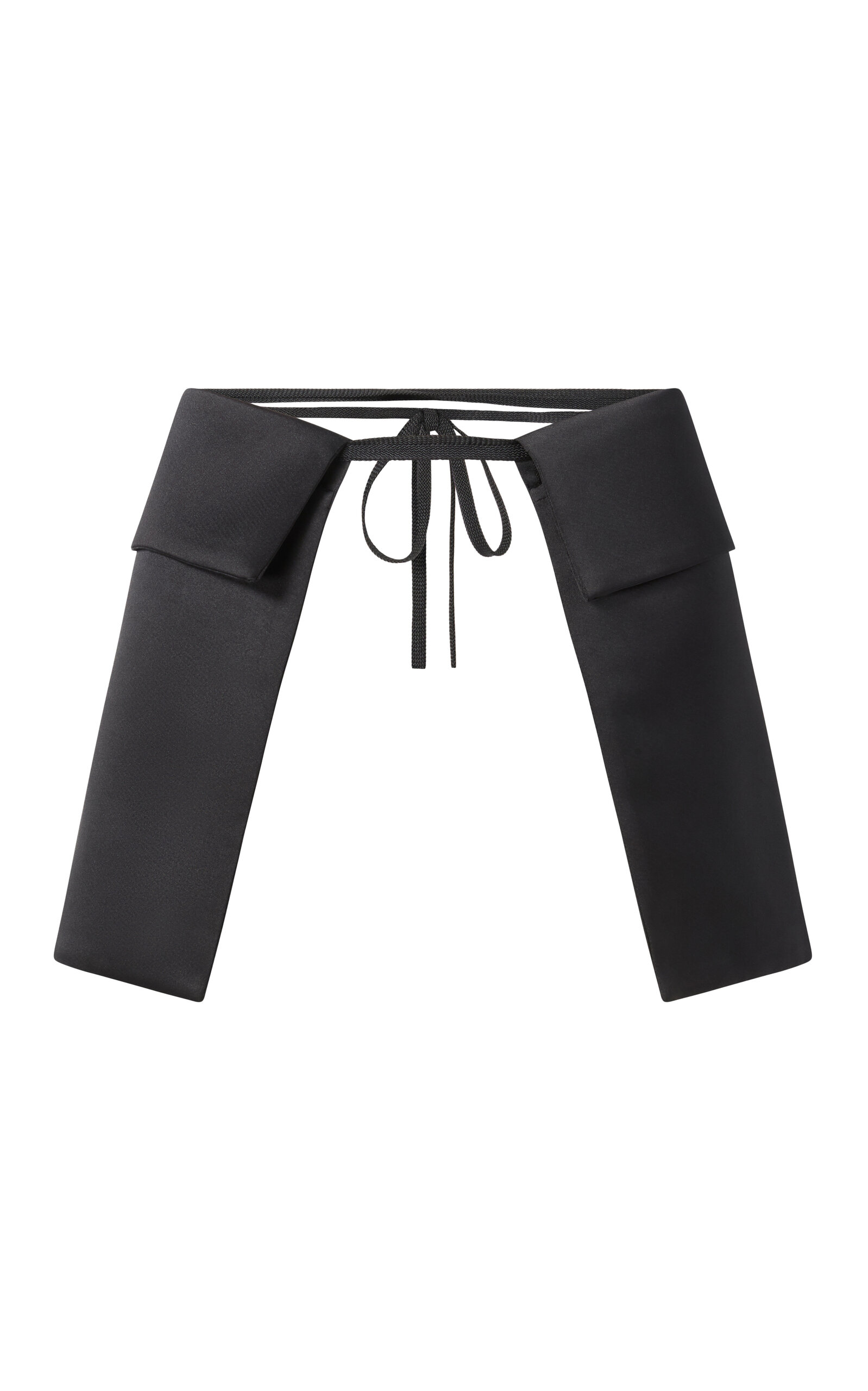 Attersee The Feedbag Pockets In Duchess Satin In Black