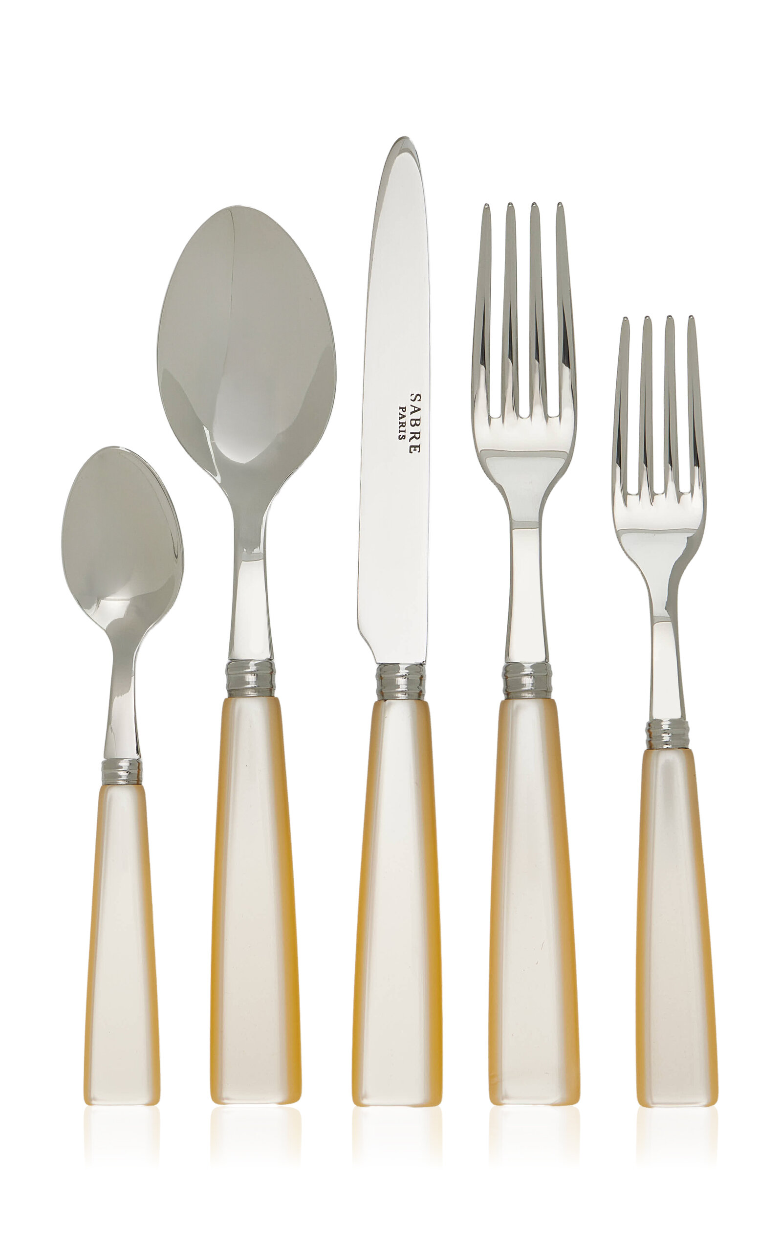Sabre Icône Five-Piece Silverware Set - White