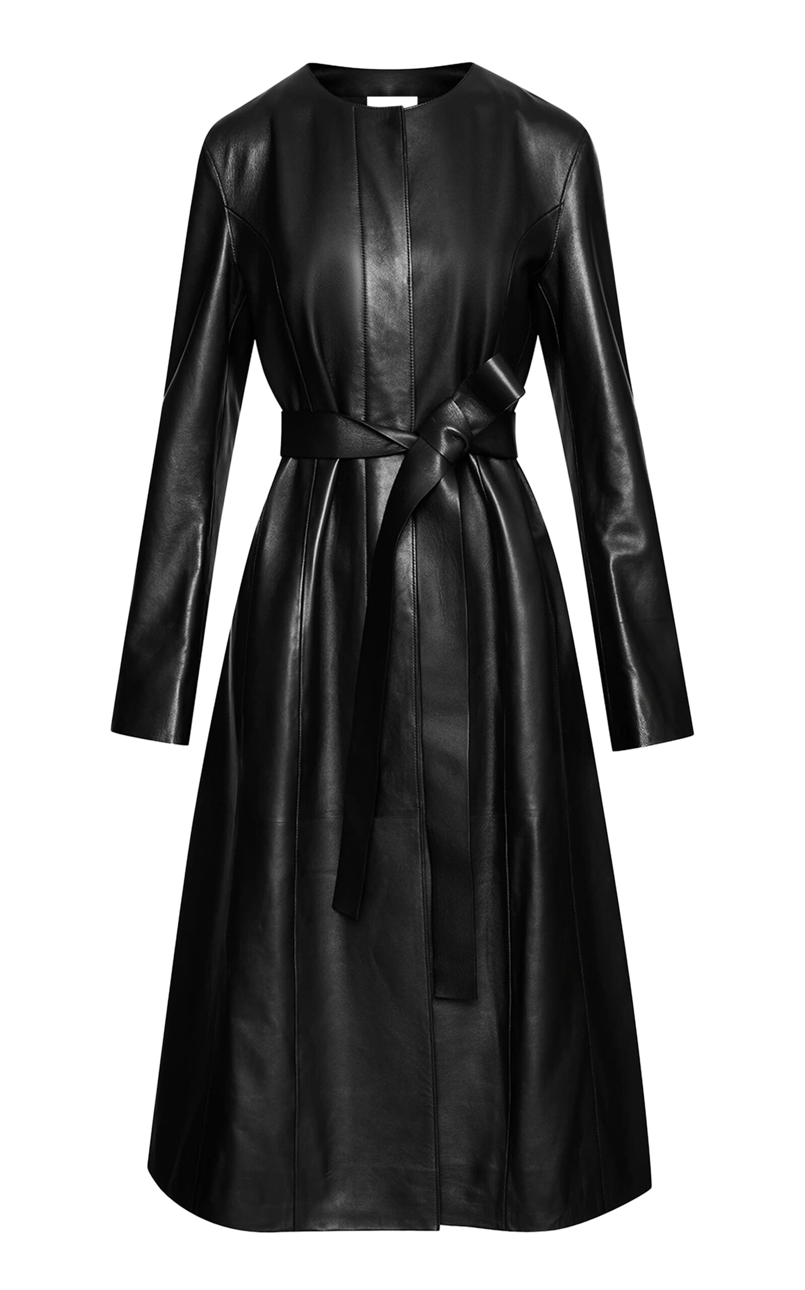 Aflalo Affine Leather Coat In Black