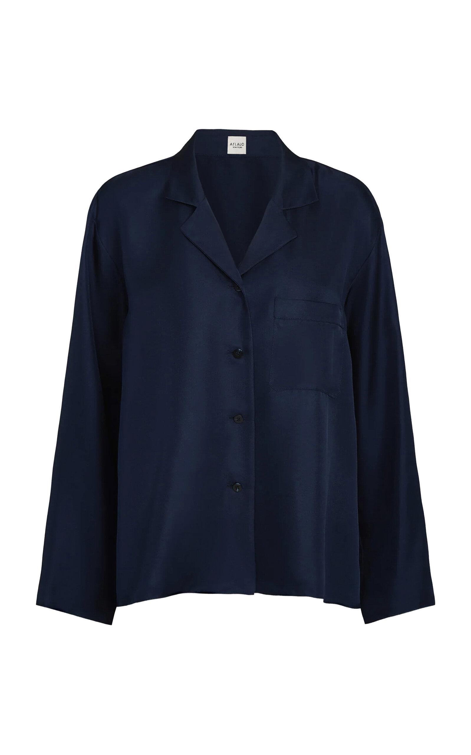 Aflalo Lyra Silk Shirt In Blue