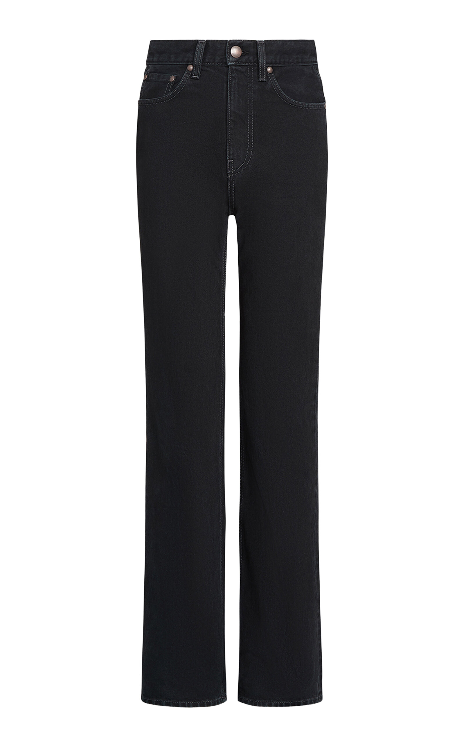 Aflalo Bronte Rigid High-rise Flared Jeans In Black