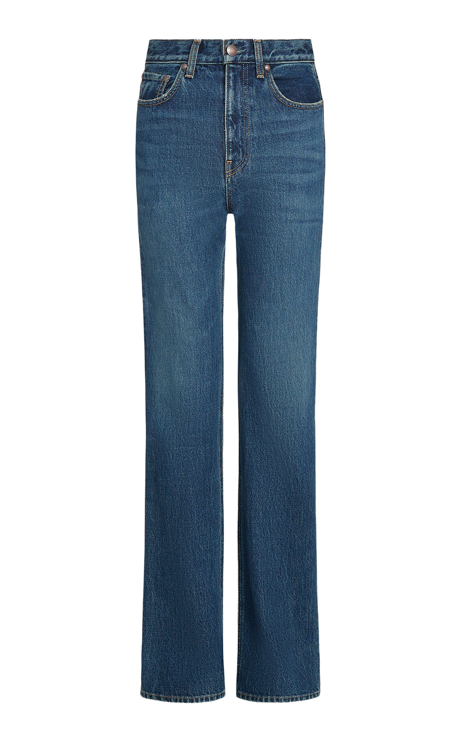 Aflalo Bronte Rigid High-rise Flared Jeans In Blue