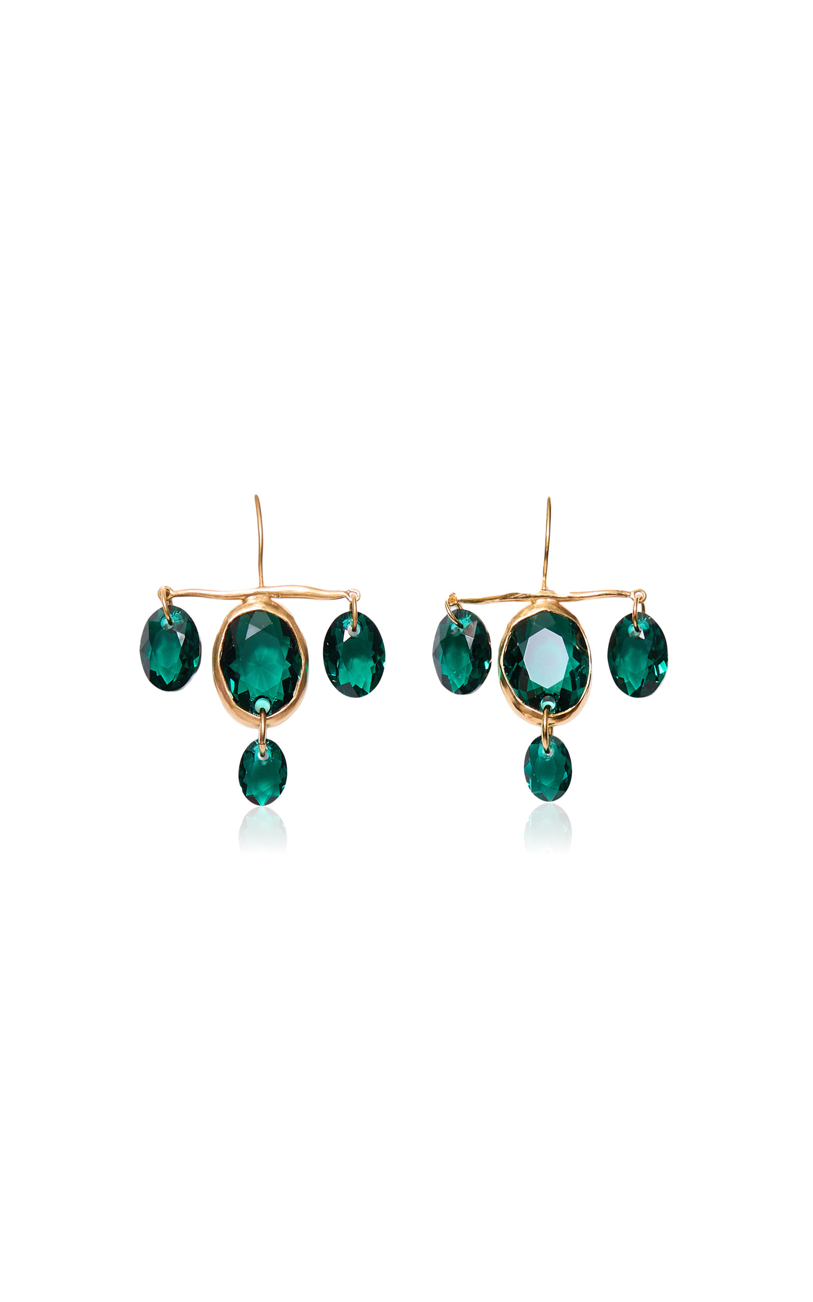 Chan Luu Caroline 18k Gold-plated Swarovski Earrings In Gold