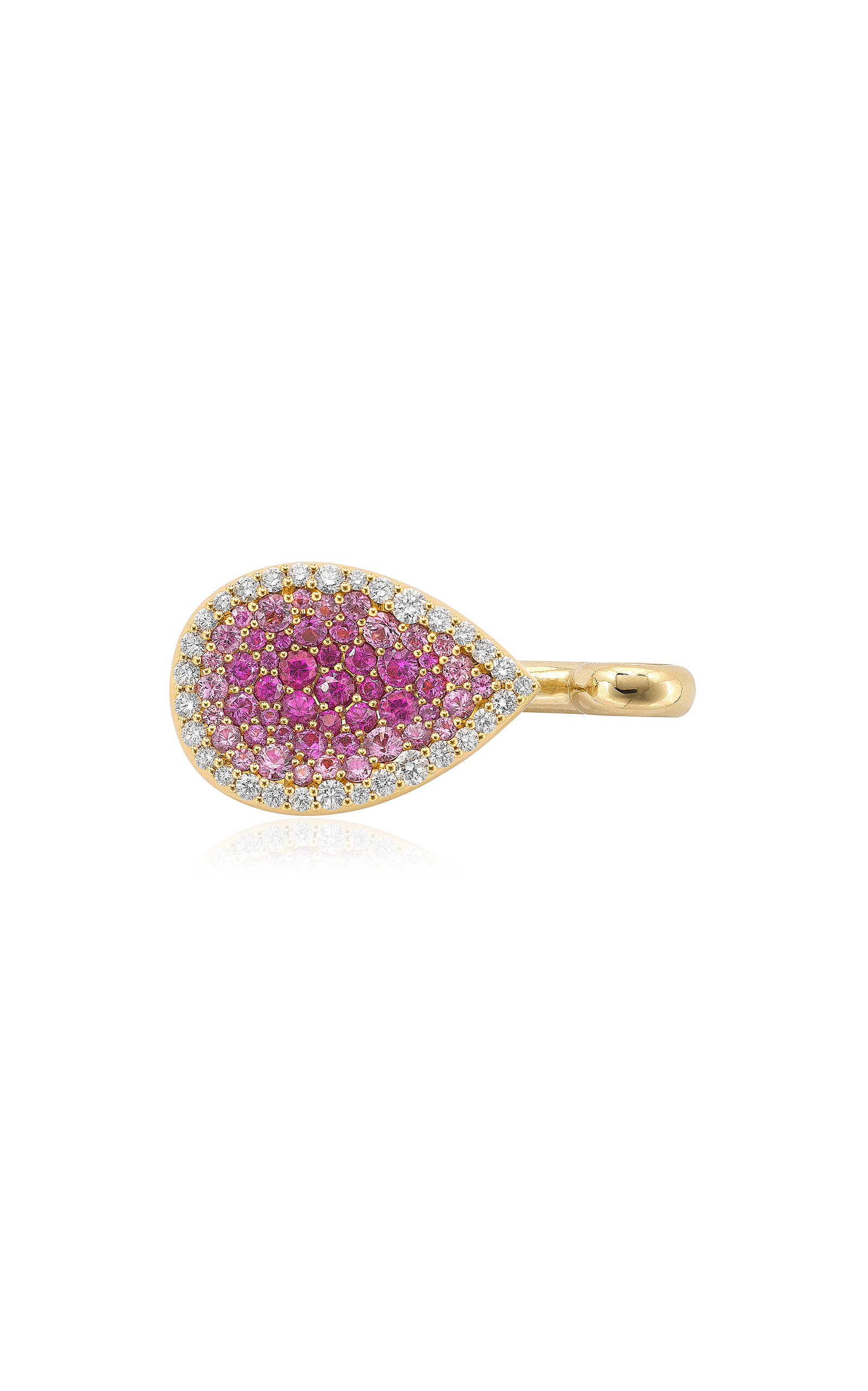 Robinson Pelham 18ct Yellow Gold Pink Identity Pommel In Gold