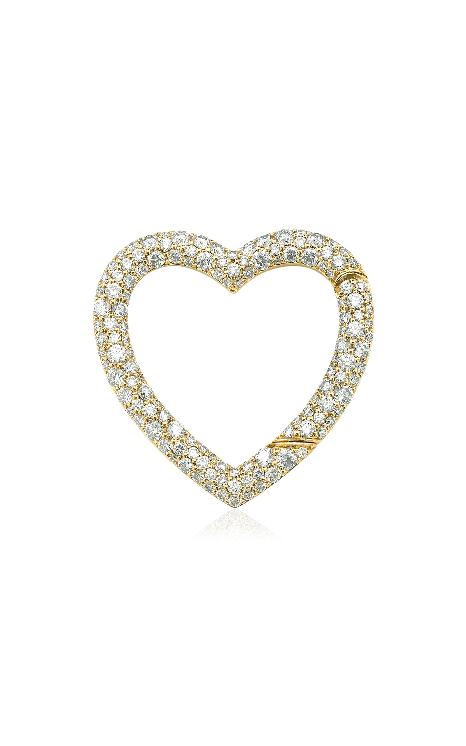 Robinson Pelham 18ct Yellow Gold Diamond Identity Heart In Gold
