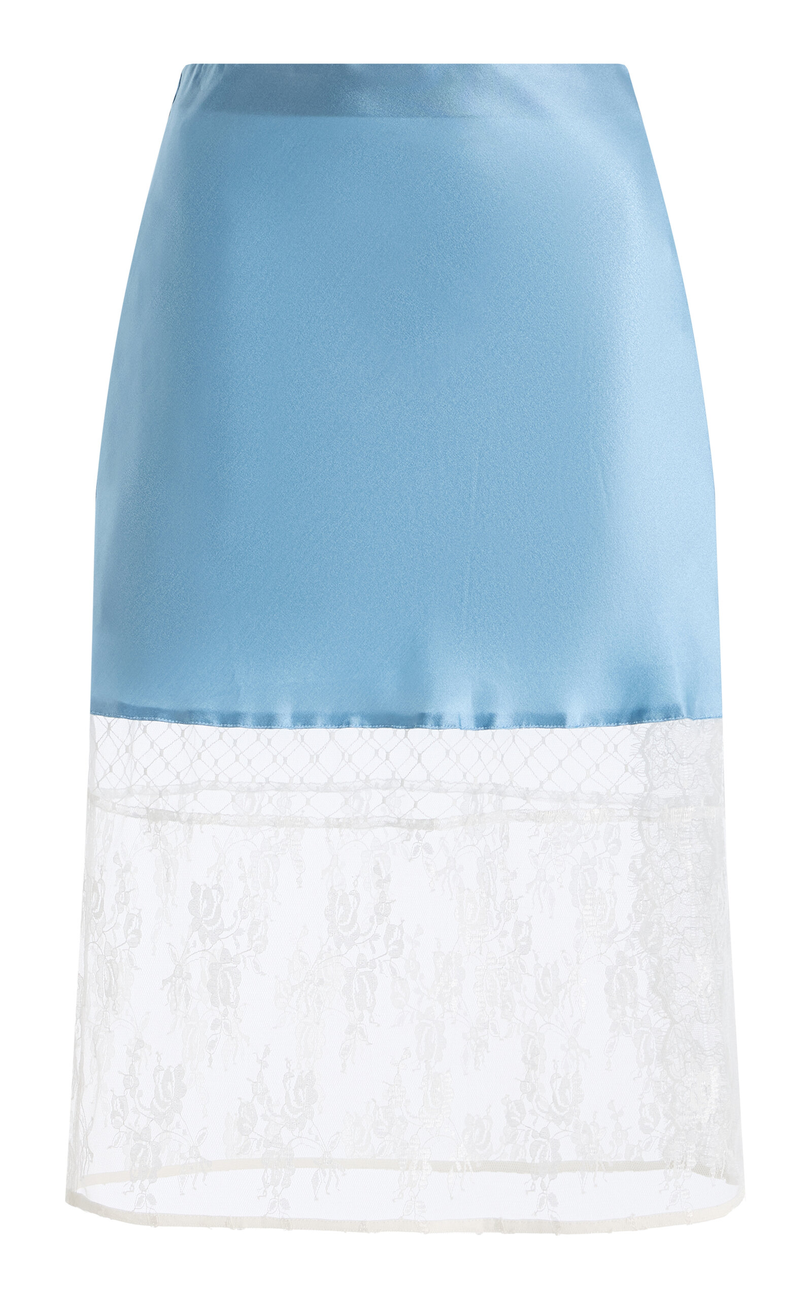 Sleeping with Jacques Francine Lace-Trimmed Stretch Silk-Satin Midi Skirt | Thumbnail 18