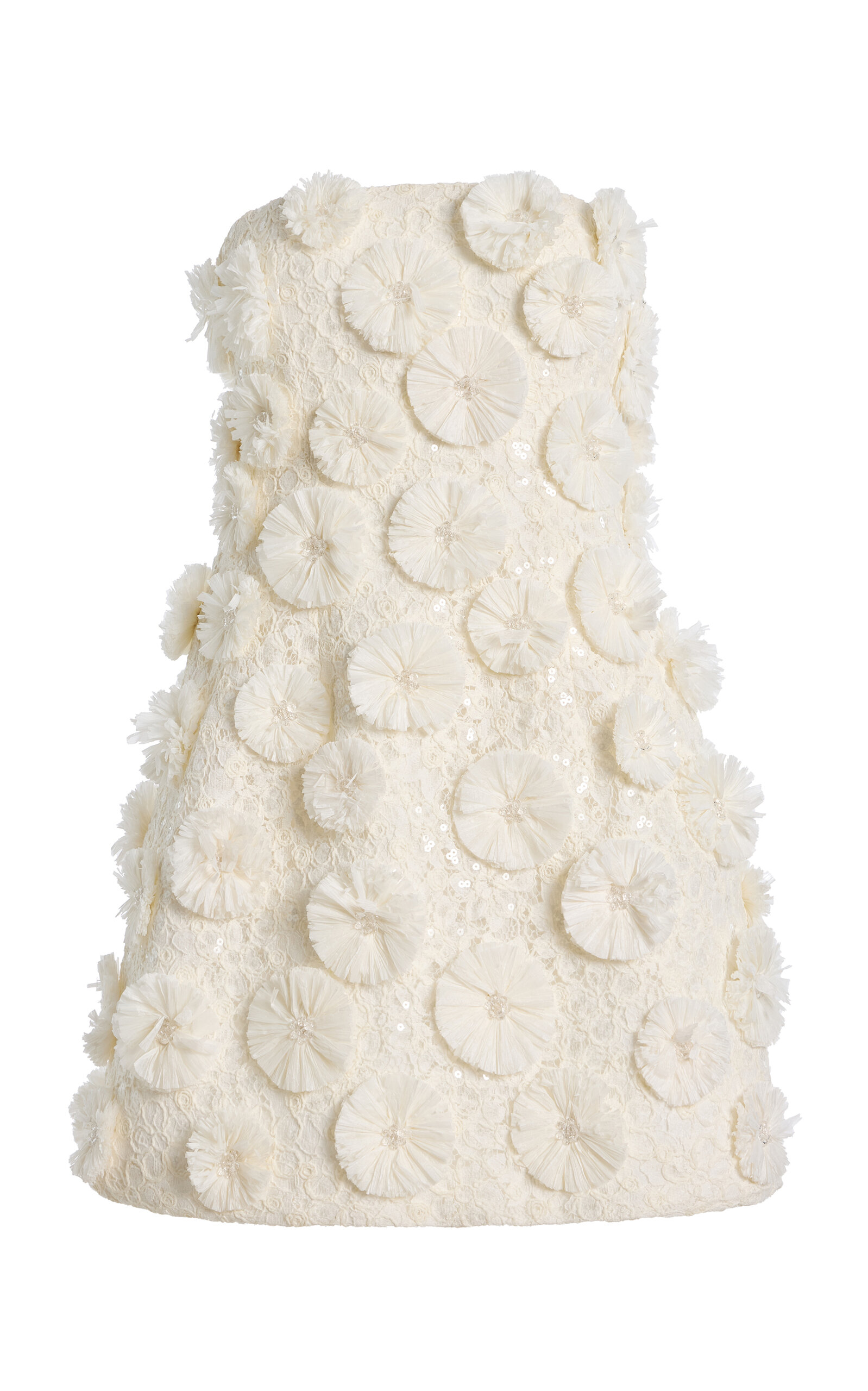 SIMKHAI Holland Floral Raffia Bustier Mini Dress