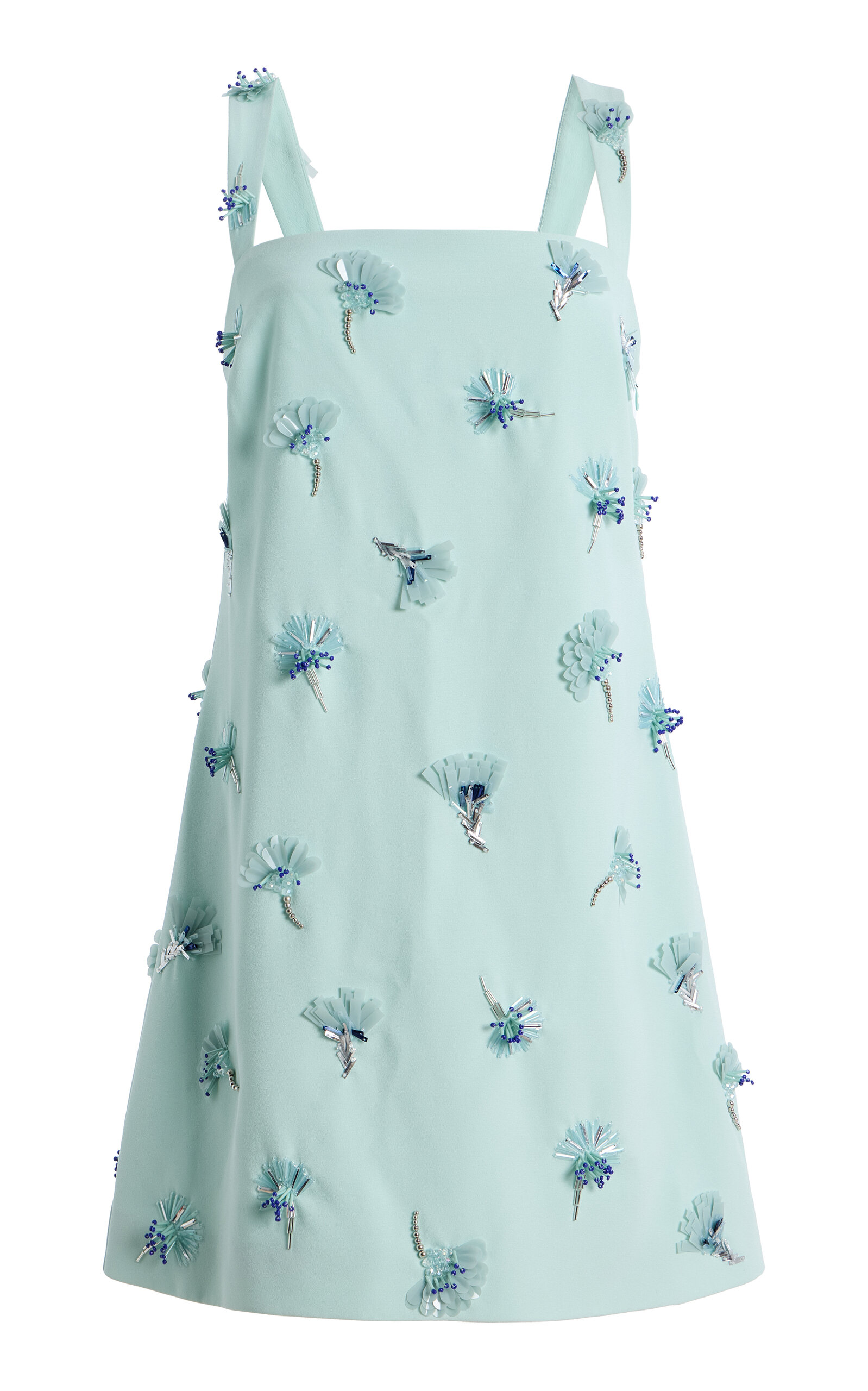 SIMKHAI Ella Embellished Crepe Mini Dress
