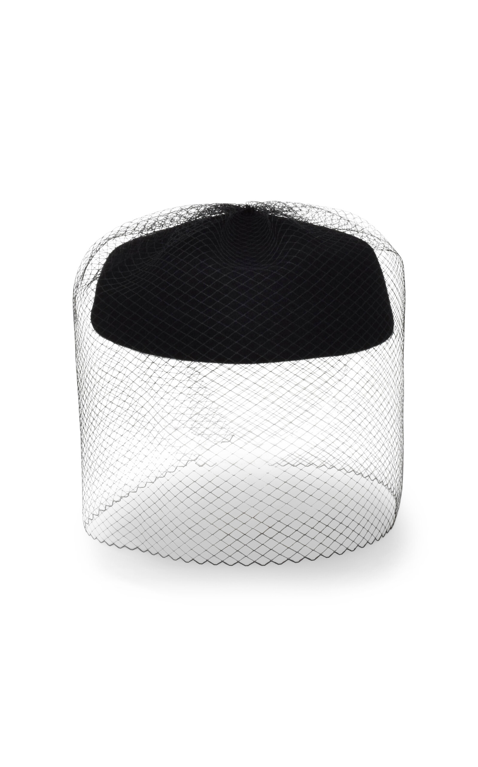 Gigi Burris Lorna Cocktail Cap With Veiling In Black