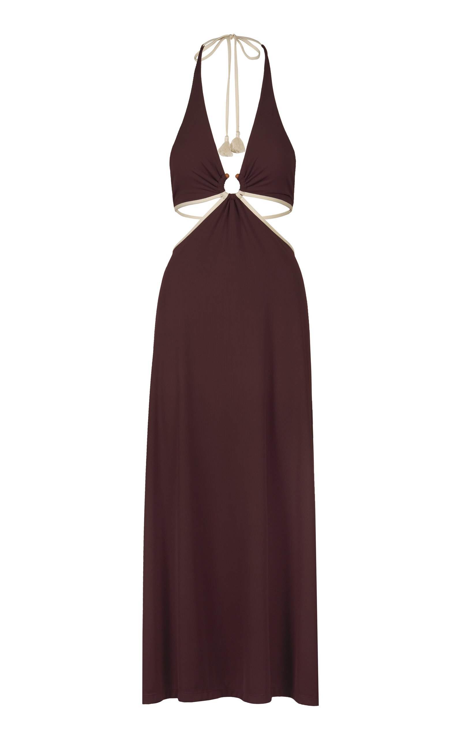 Johanna Ortiz Beautiful Paradigm Cutout Midi Dress In Brown