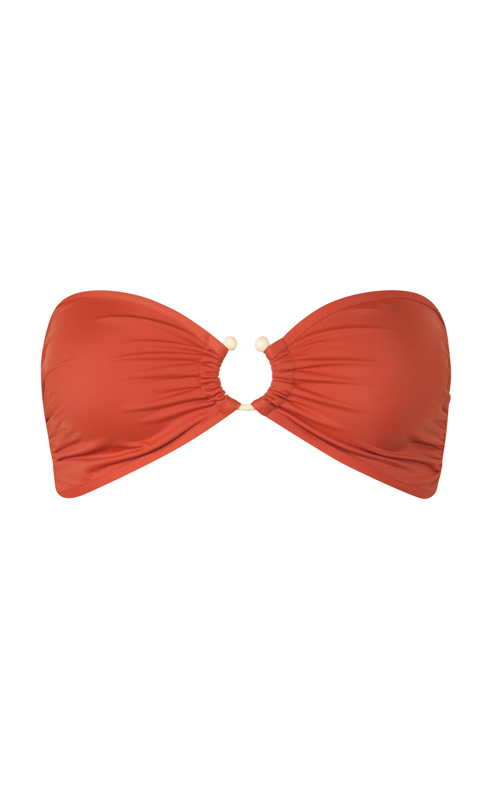 Johanna Ortiz Seawaters Strapless Bikini Top In Red