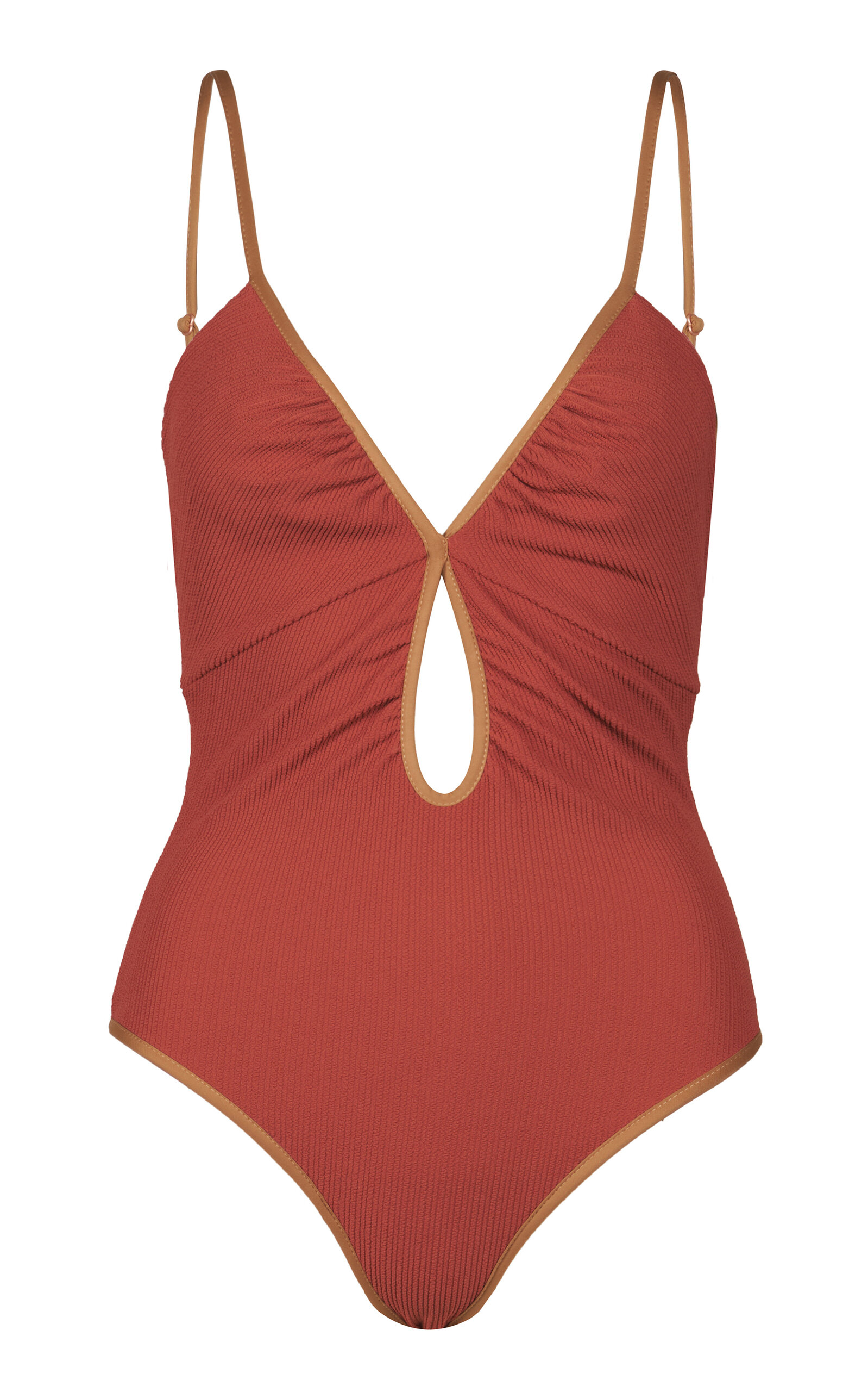 Johanna Ortiz Sundown Dust Cutout One-piece Swimsuit In Burgundy
