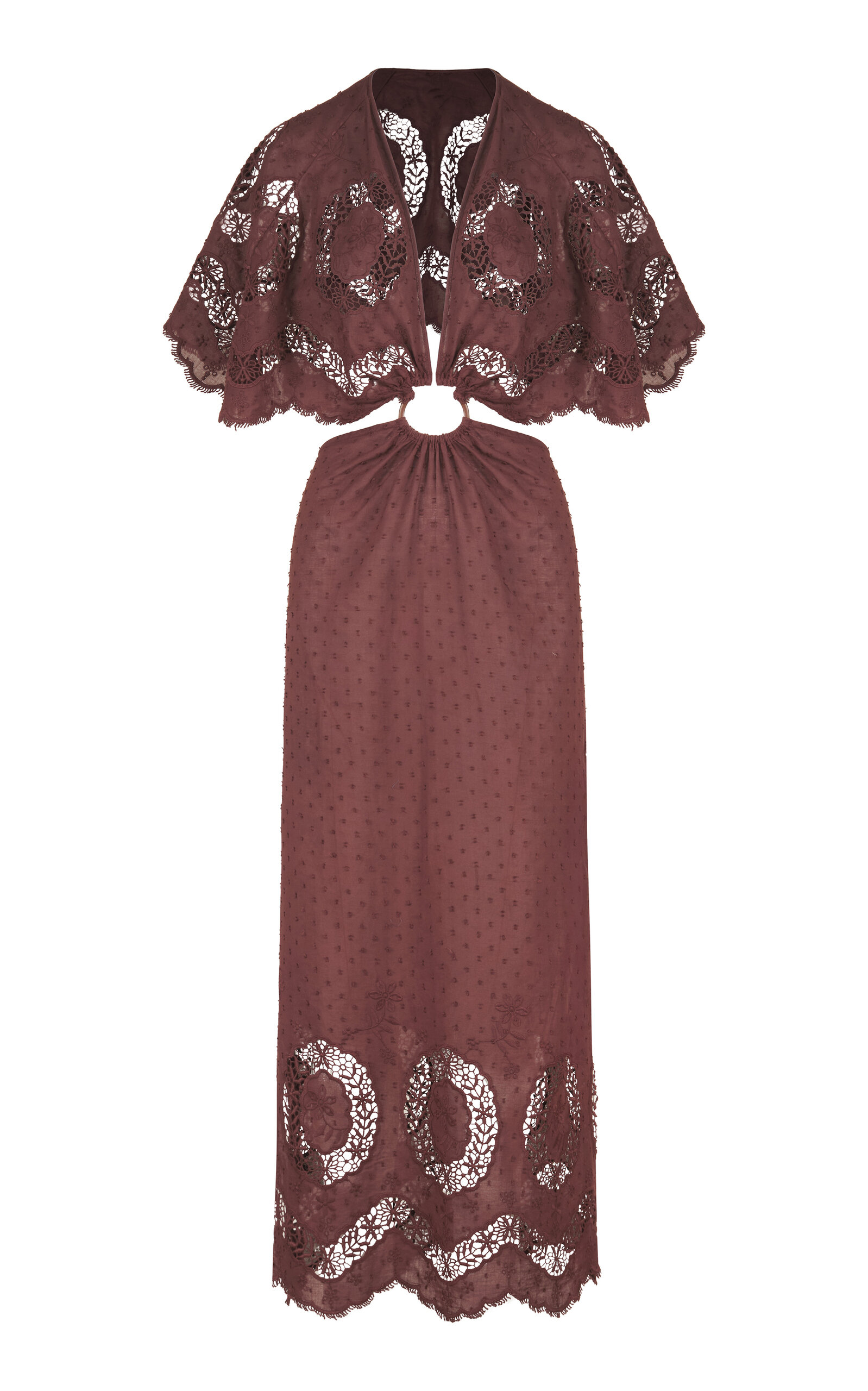 Johanna Ortiz Paradise Cutout Maxi Dress In Brown