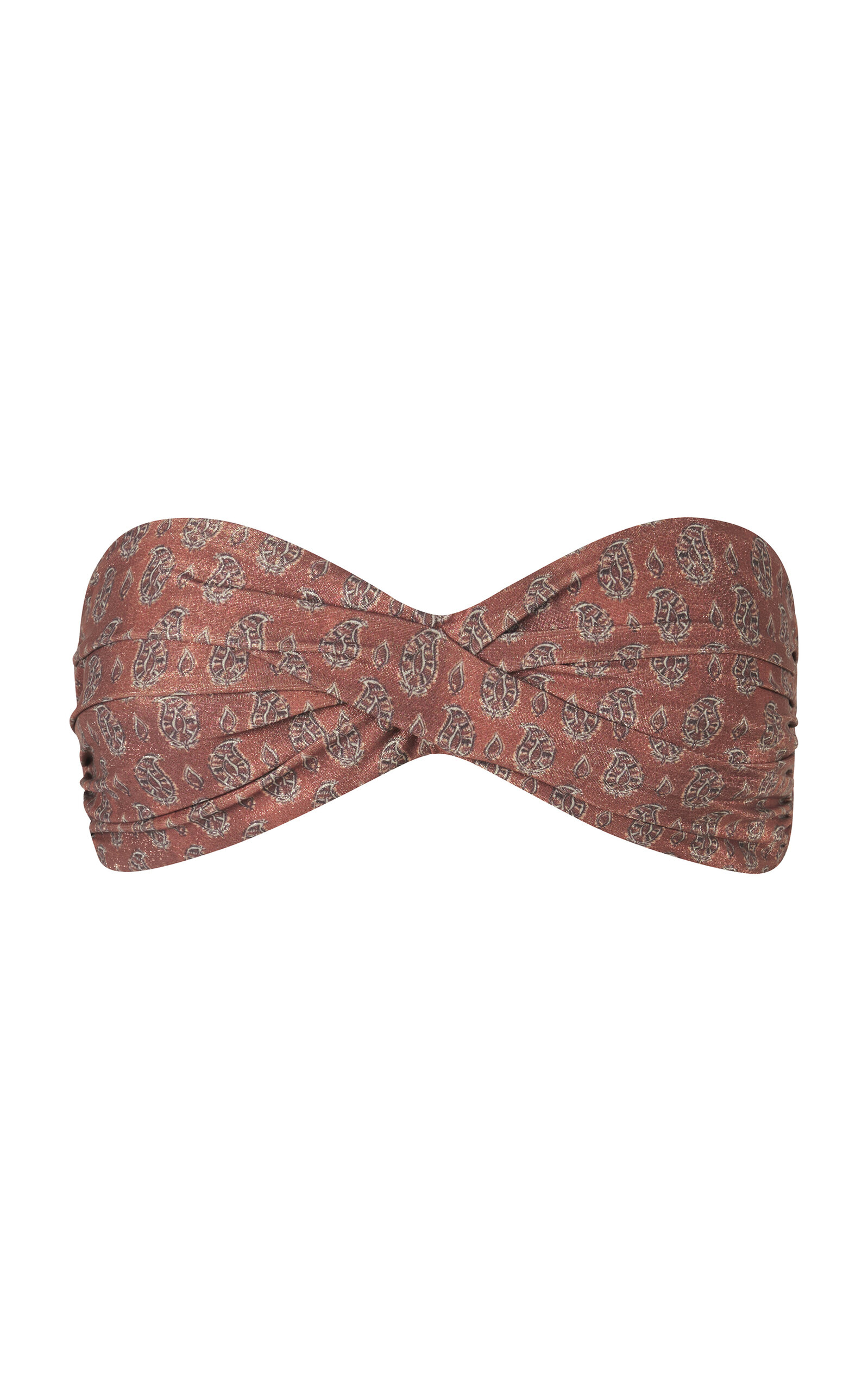 Johanna Ortiz Sea Sprite Printed Bikini Top - Brown