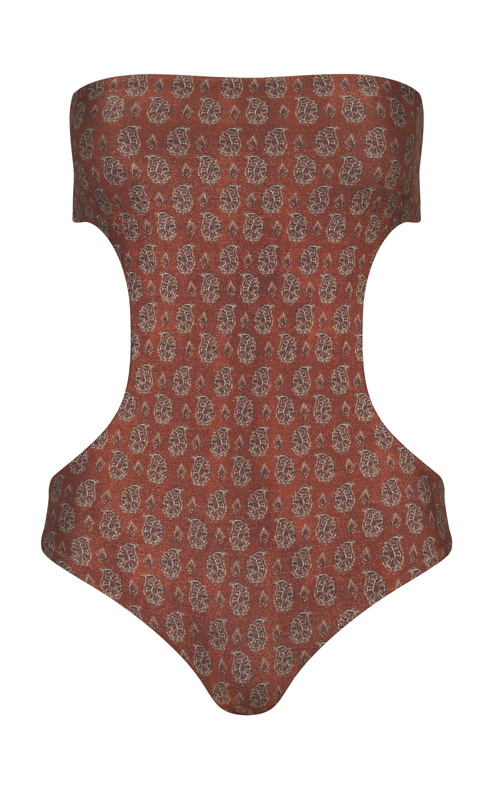 Johanna Ortiz Serene Land Cutout One-piece Bathing Suit In Brown