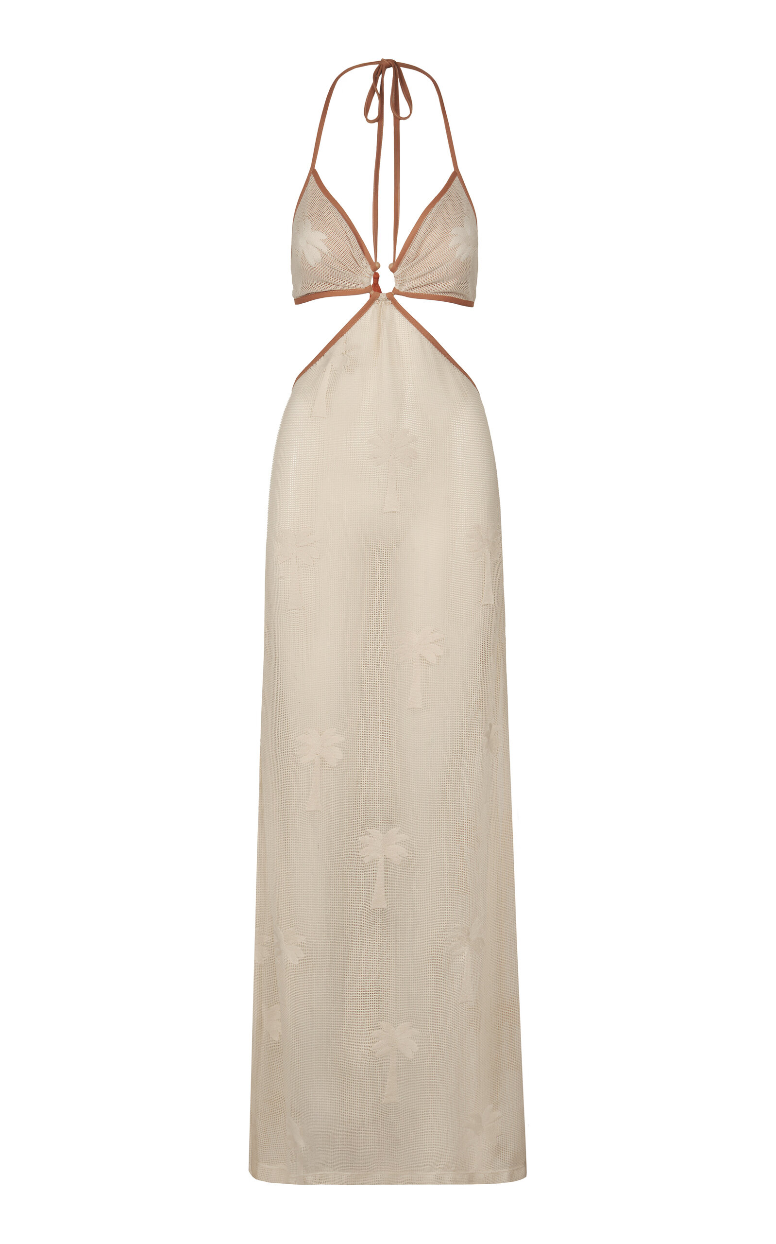 Johanna Ortiz Ebb And Flow Cutout Cotton Maxi Dress In White