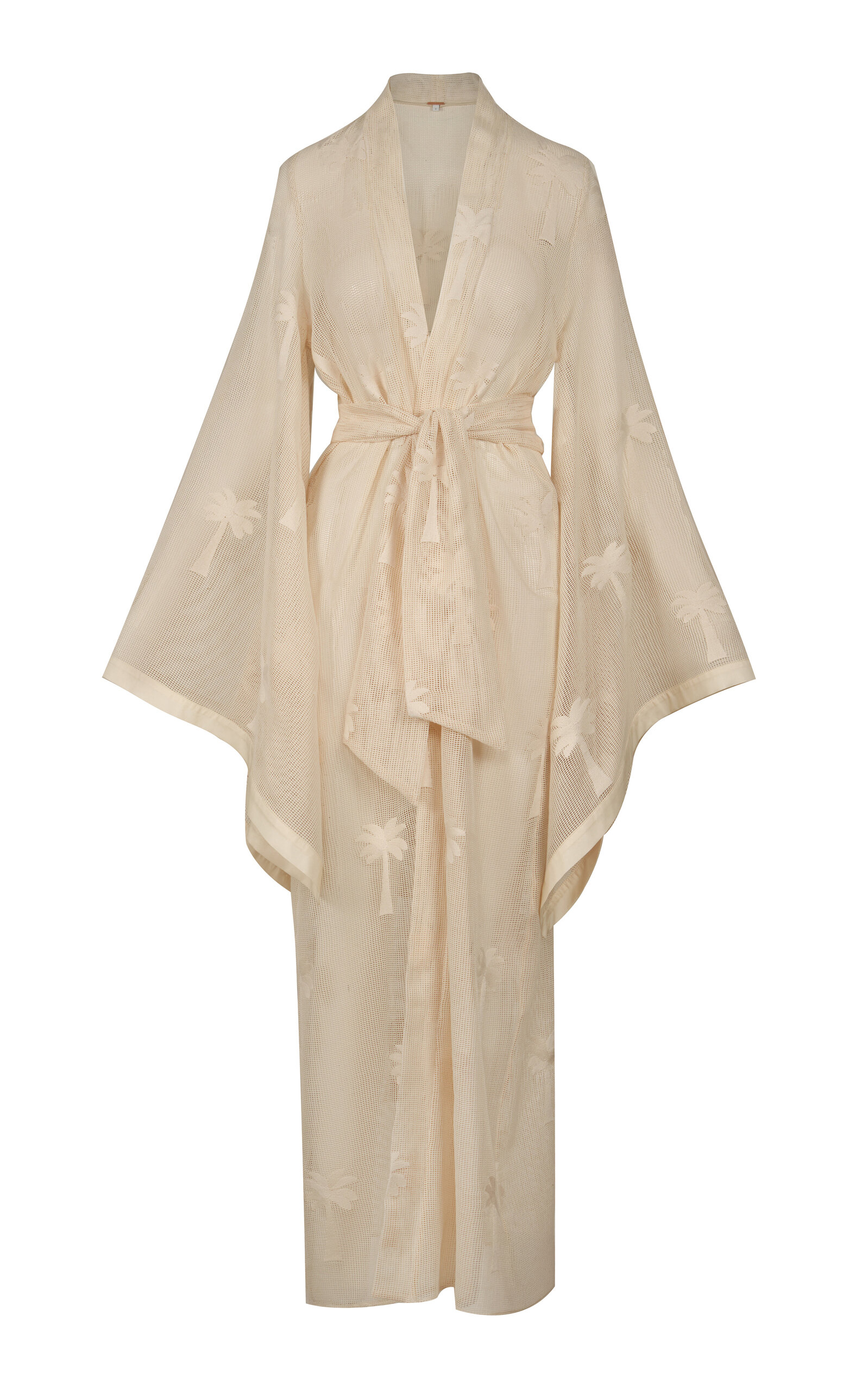 Johanna Ortiz Palm And Soul Sheer Cotton Maxi Dress In White