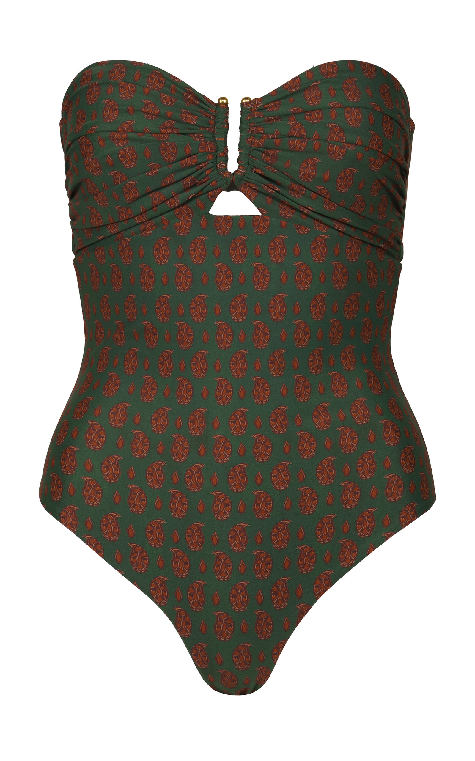 Johanna Ortiz Lastly Strapless One-piece Swimsuit In Green