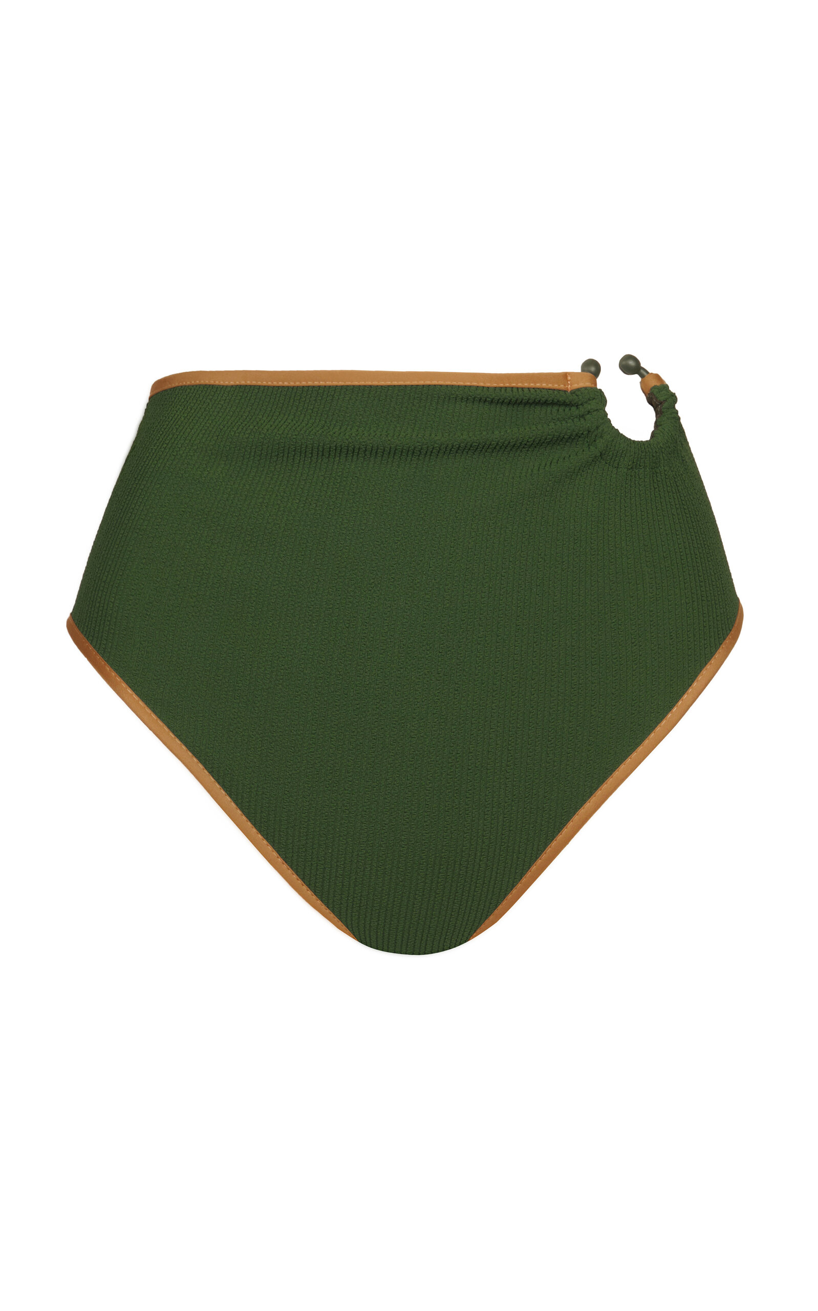 Johanna Ortiz Taita U-ring High-rise Bikini Bottom In Green