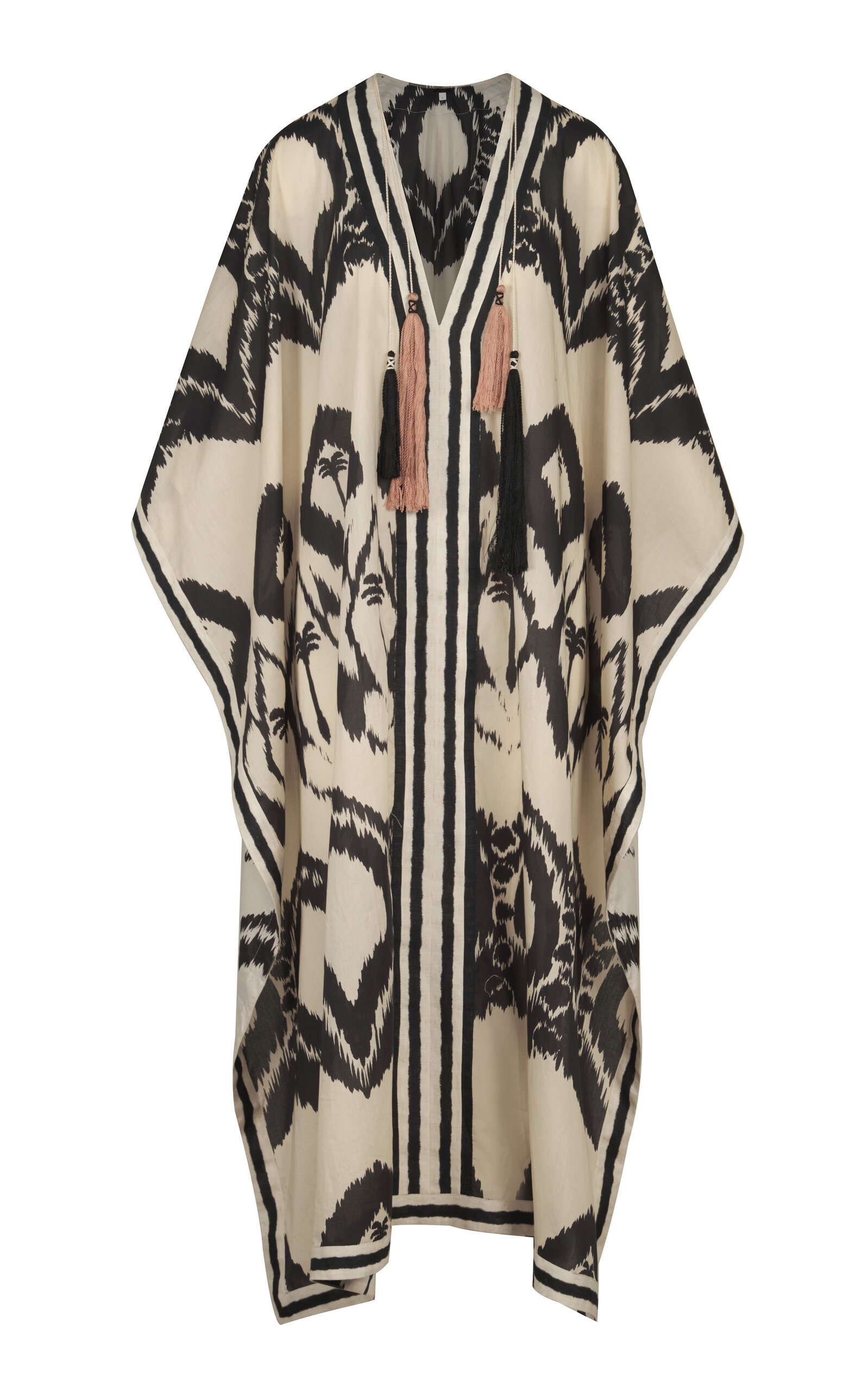 Johanna Ortiz The Wind Of Palms Printed Cotton Tunic Midi Dress In White