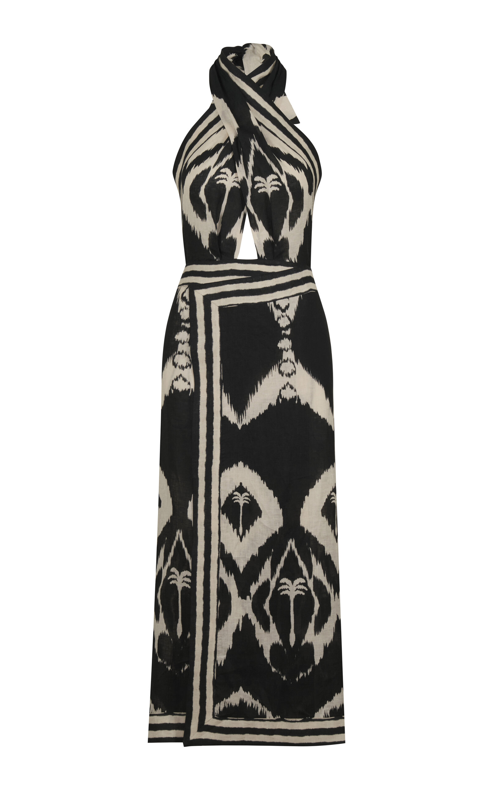 Johanna Ortiz Buen Viento Printed Cotton Midi Dress In Multi
