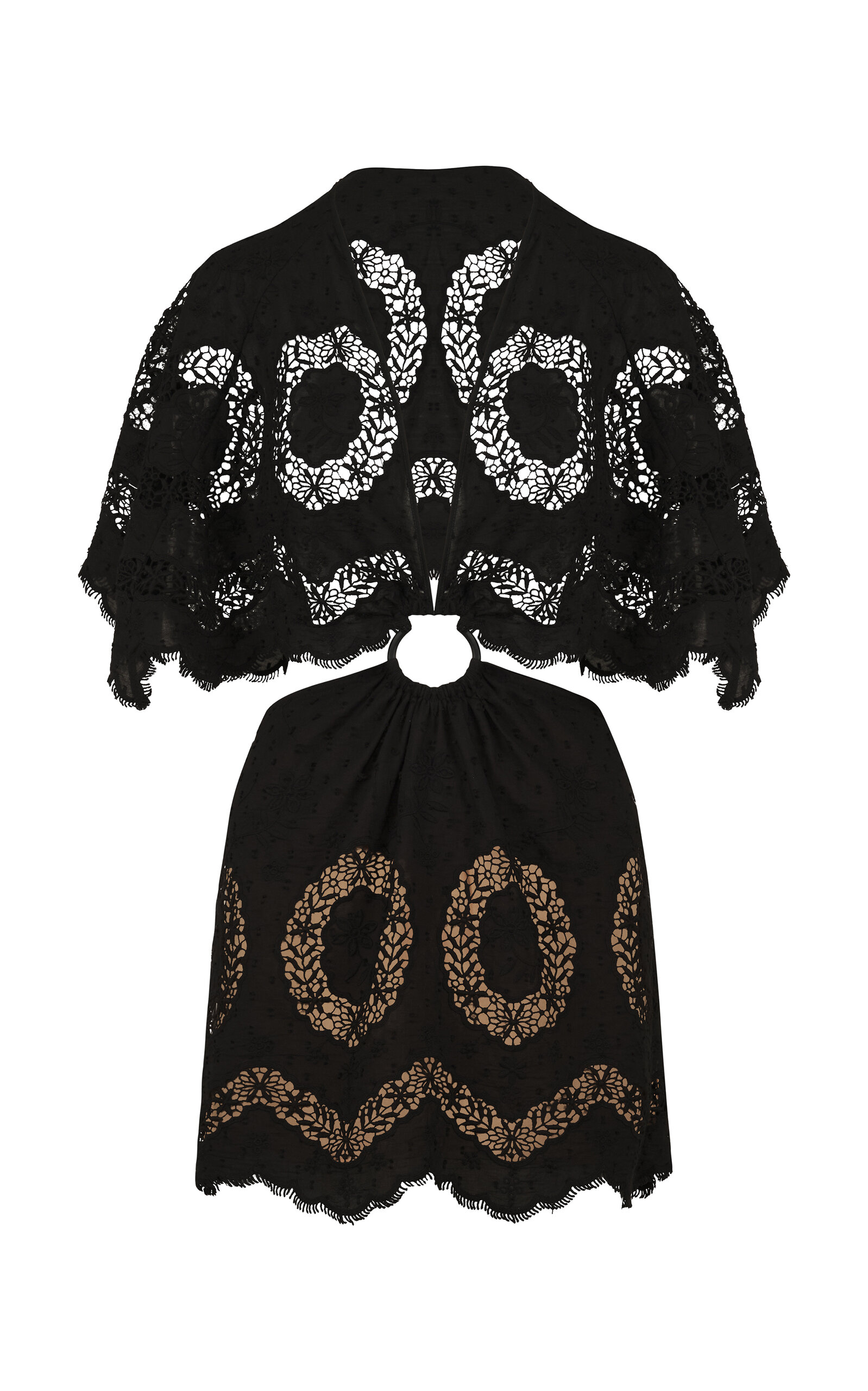 Johanna Ortiz Paradise Cutout Mini Dress In Black