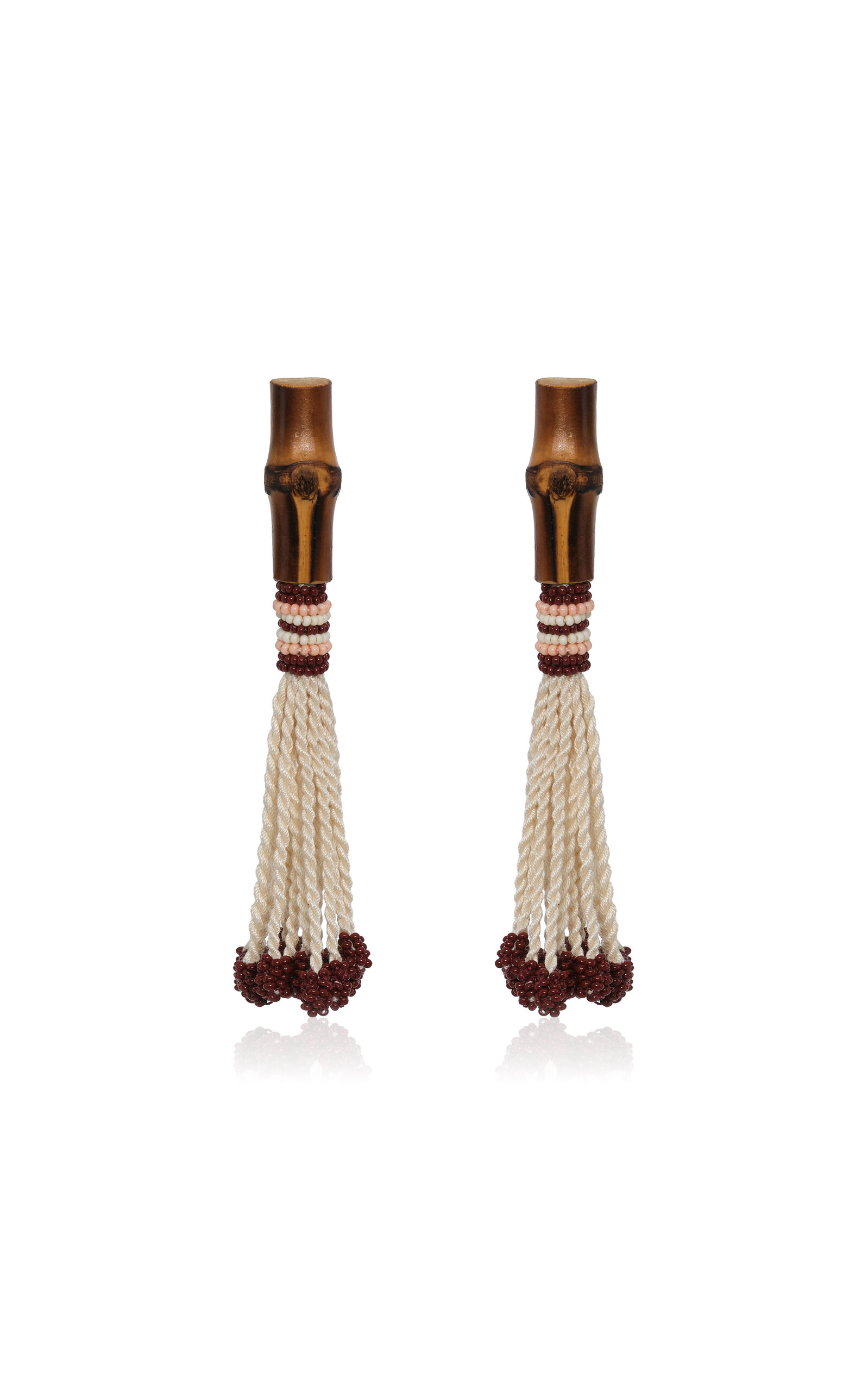 Johanna Ortiz Gaucho Of The Bamboo Road Earrings In Red