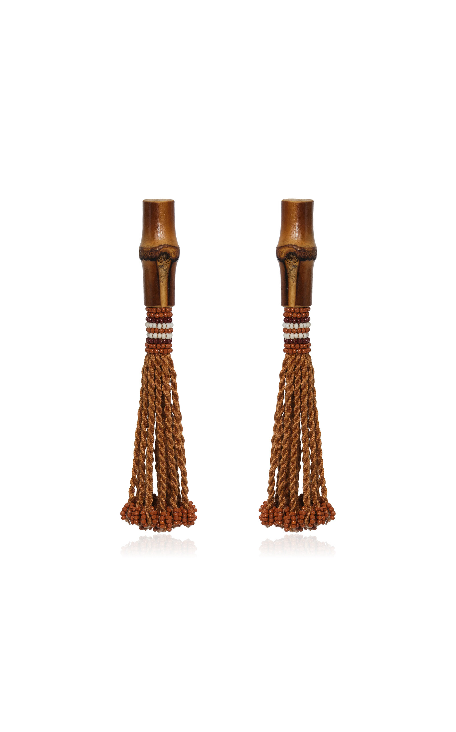 Johanna Ortiz Gaucho Of The Bamboo Road Earrings In Red