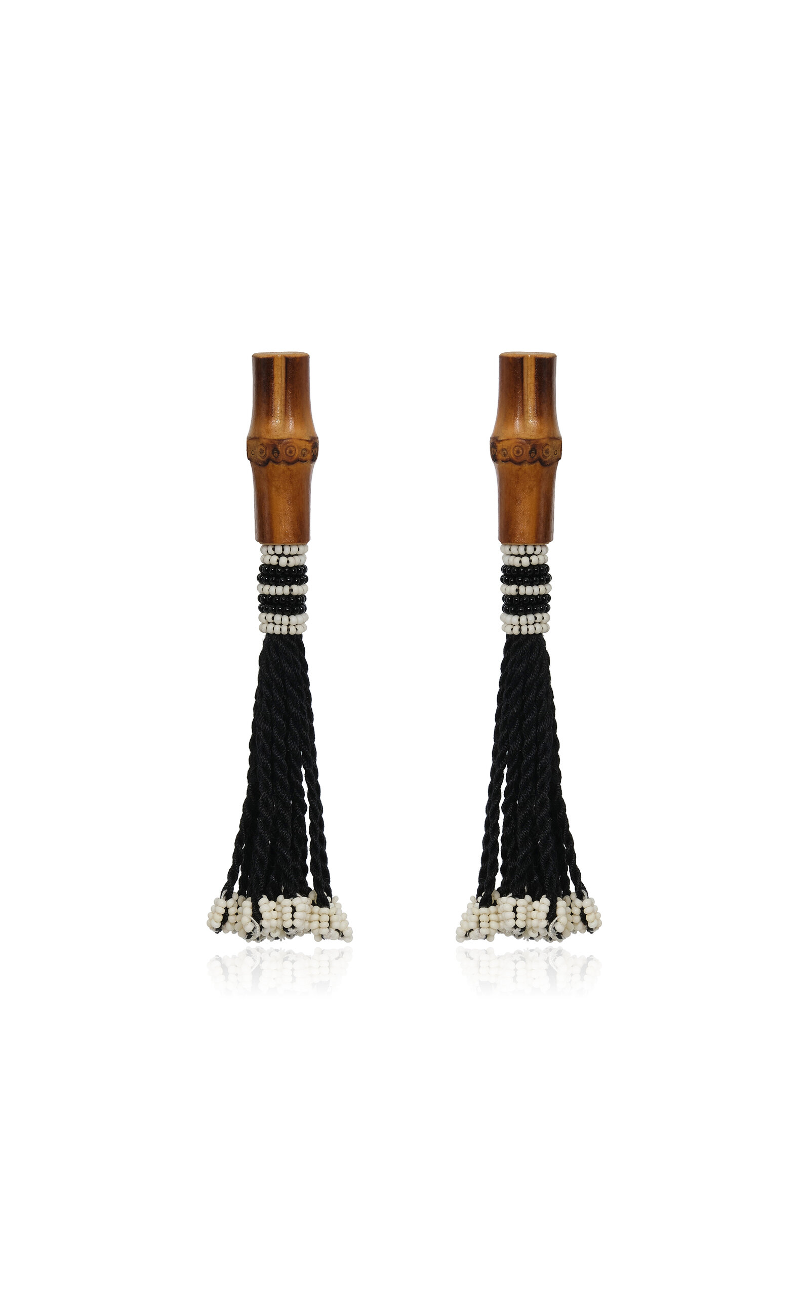 Johanna Ortiz Gaucho Of The Bamboo Road Earrings In Black