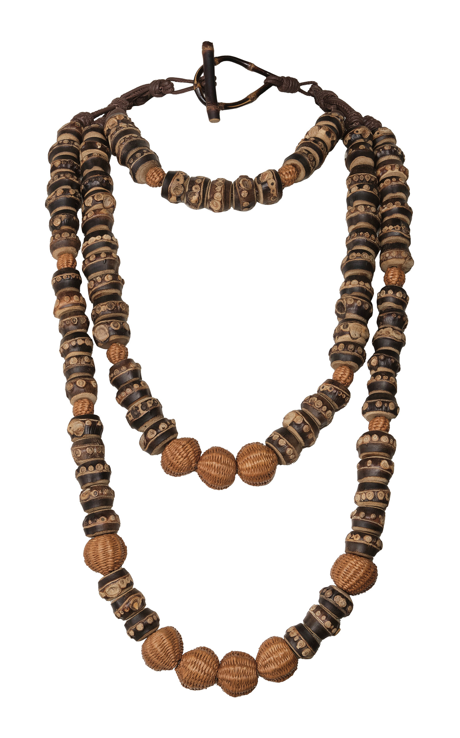 Johanna Ortiz Bamboo Meets Rodeo Necklace In Brown