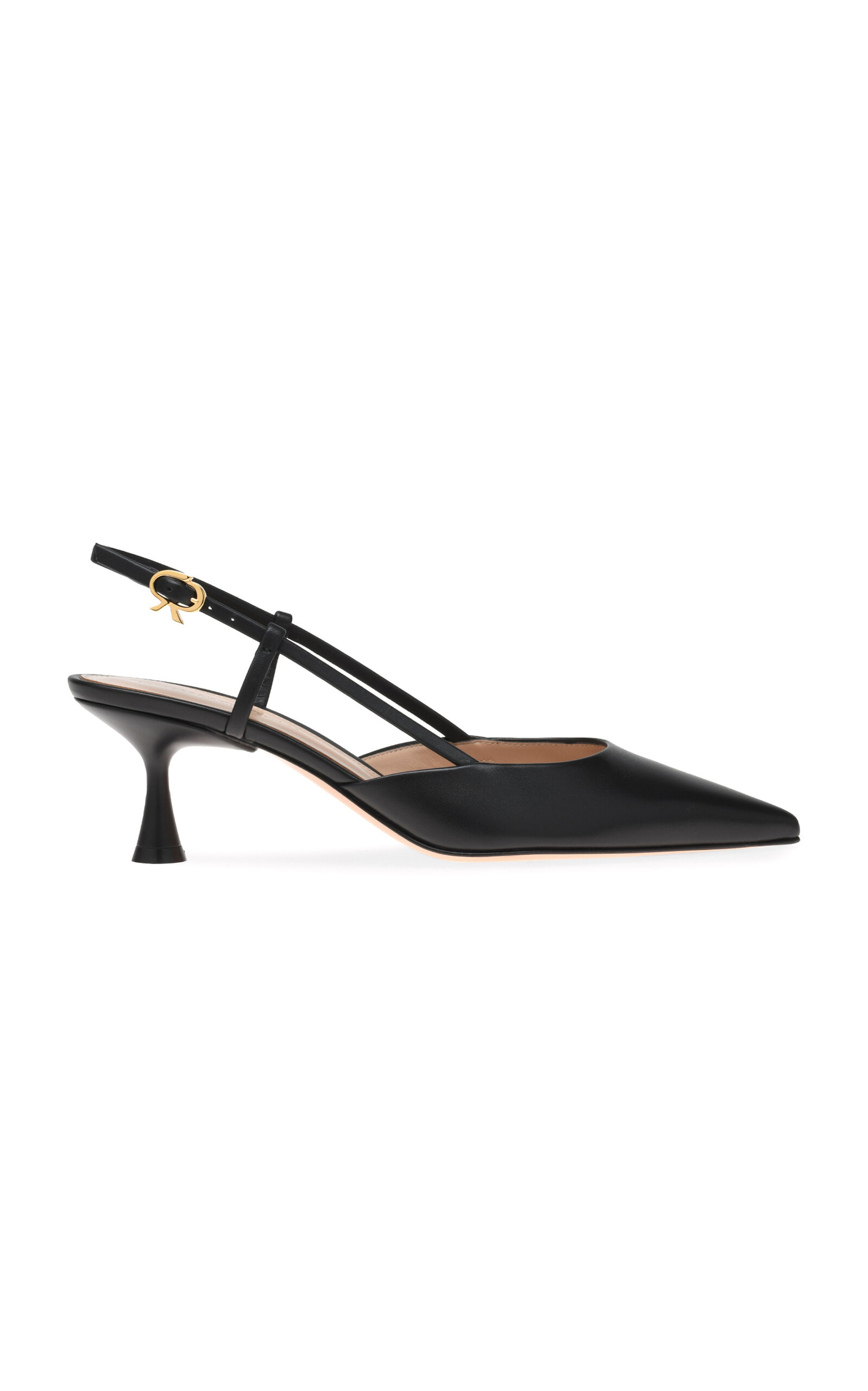 Gianvito Rossi Ascent Leather Slingback Pumps - Moda Operandi