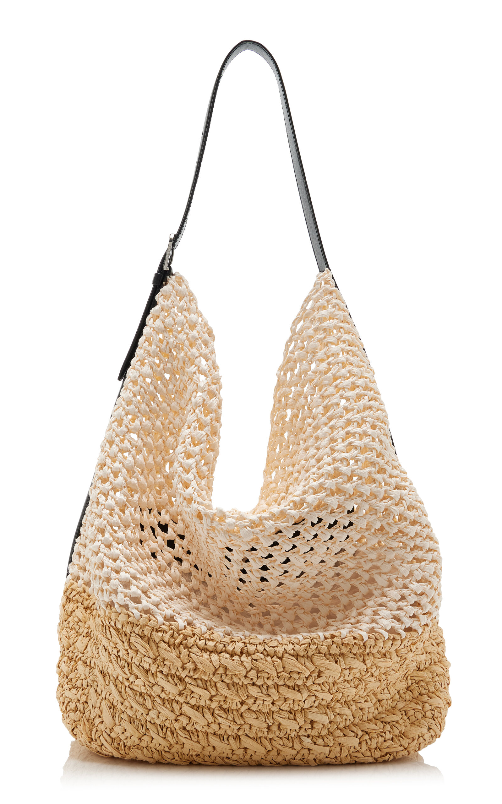 Toteme Belted Woven Raffia Tote Bag