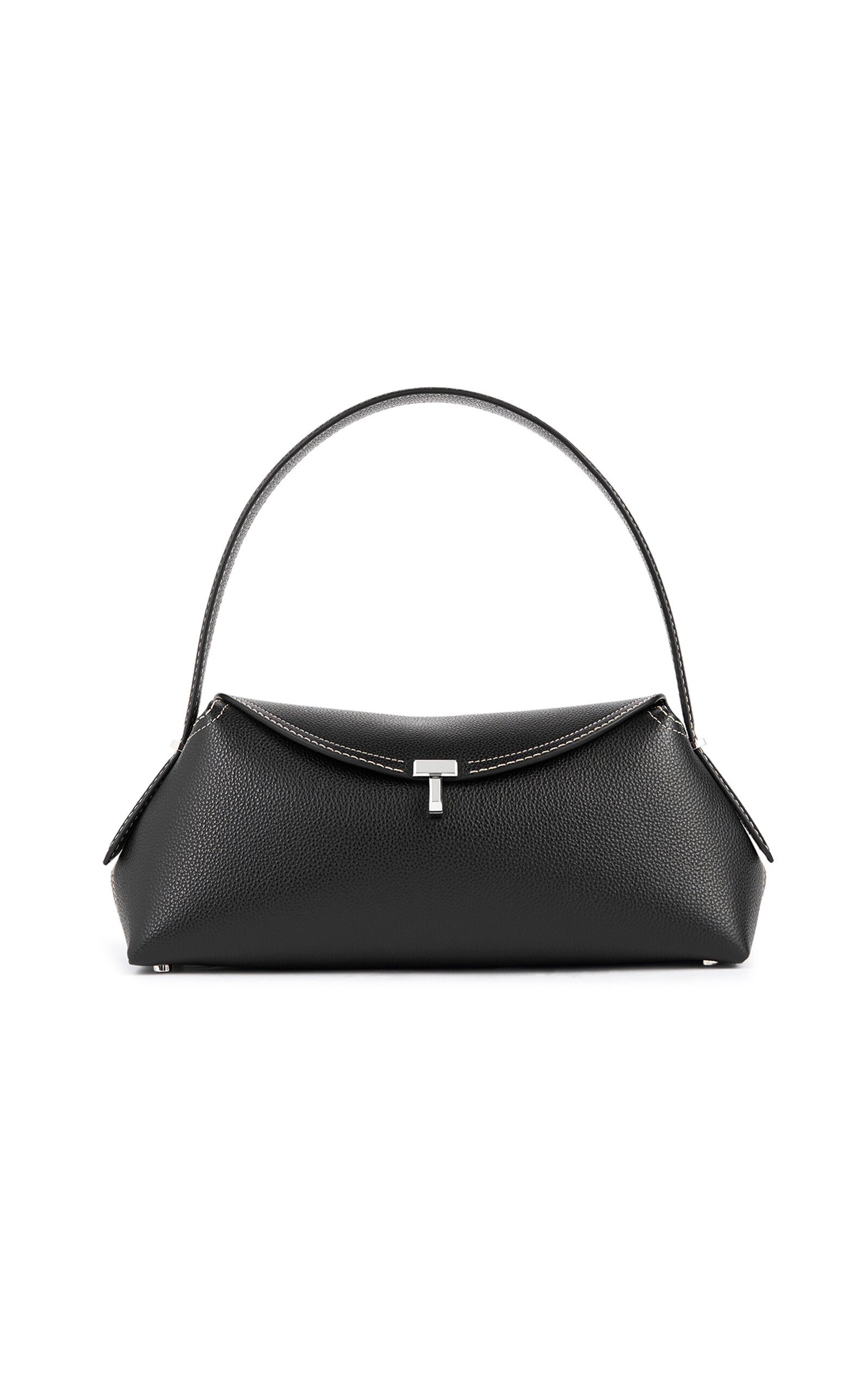 Toteme T-Lock Grained Leather Shoulder Bag