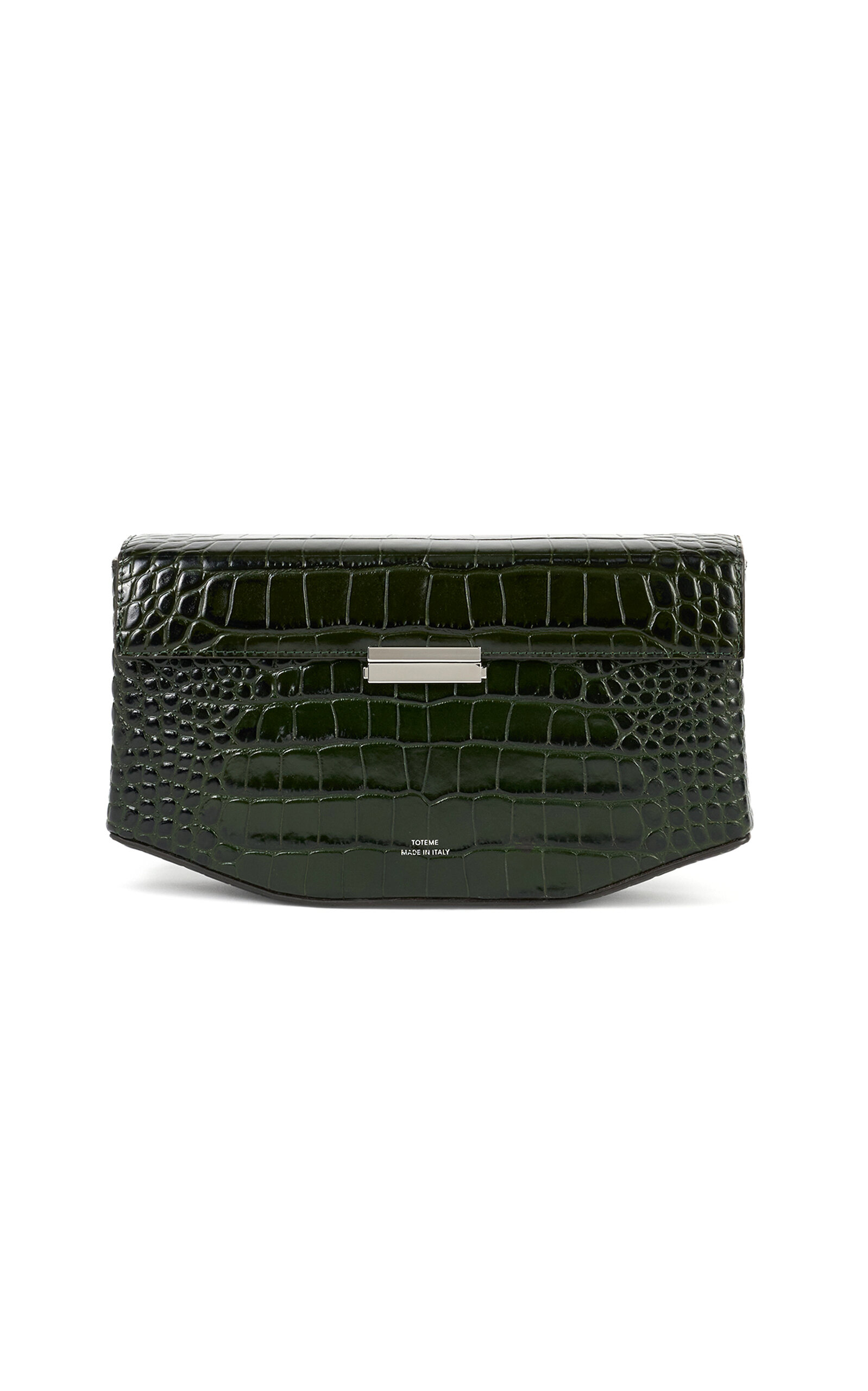 Toteme Clip Croc-Embossed Leather Shoulder Bag - Moda Operandi
