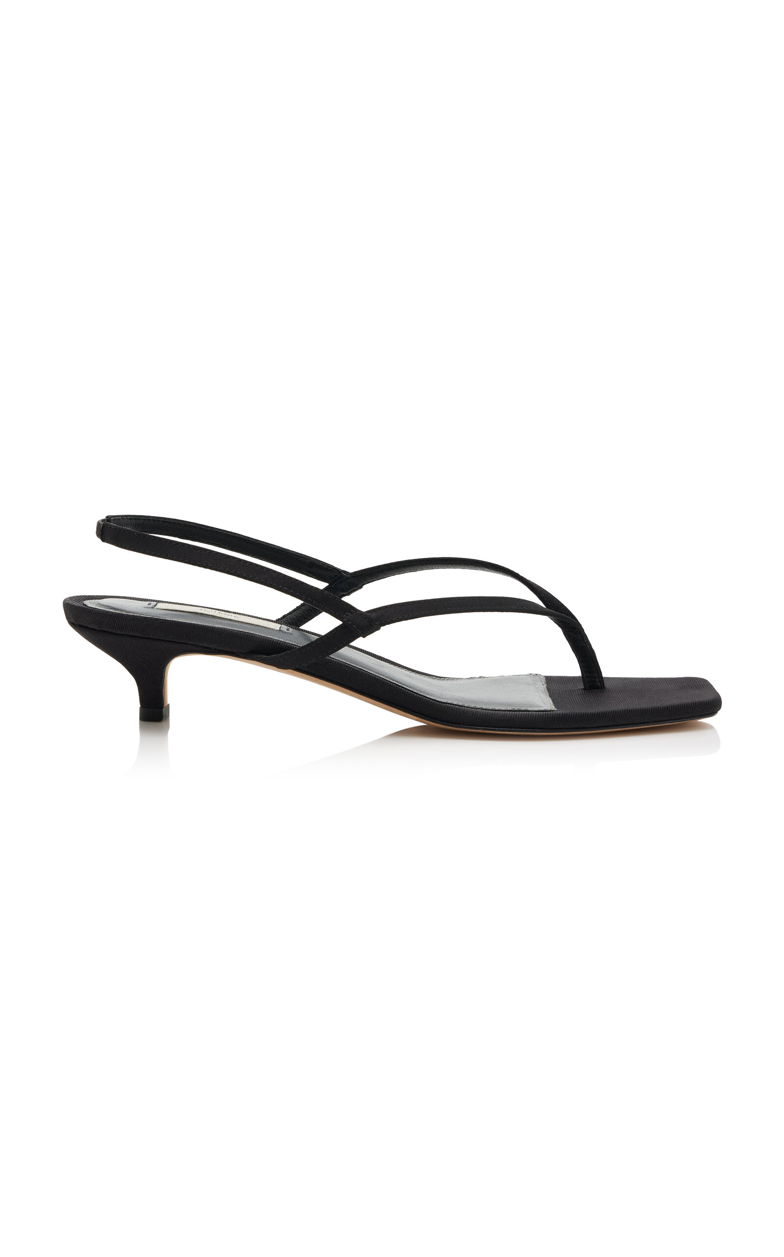 Totême Toteme Satin Slingback Sandals In Black