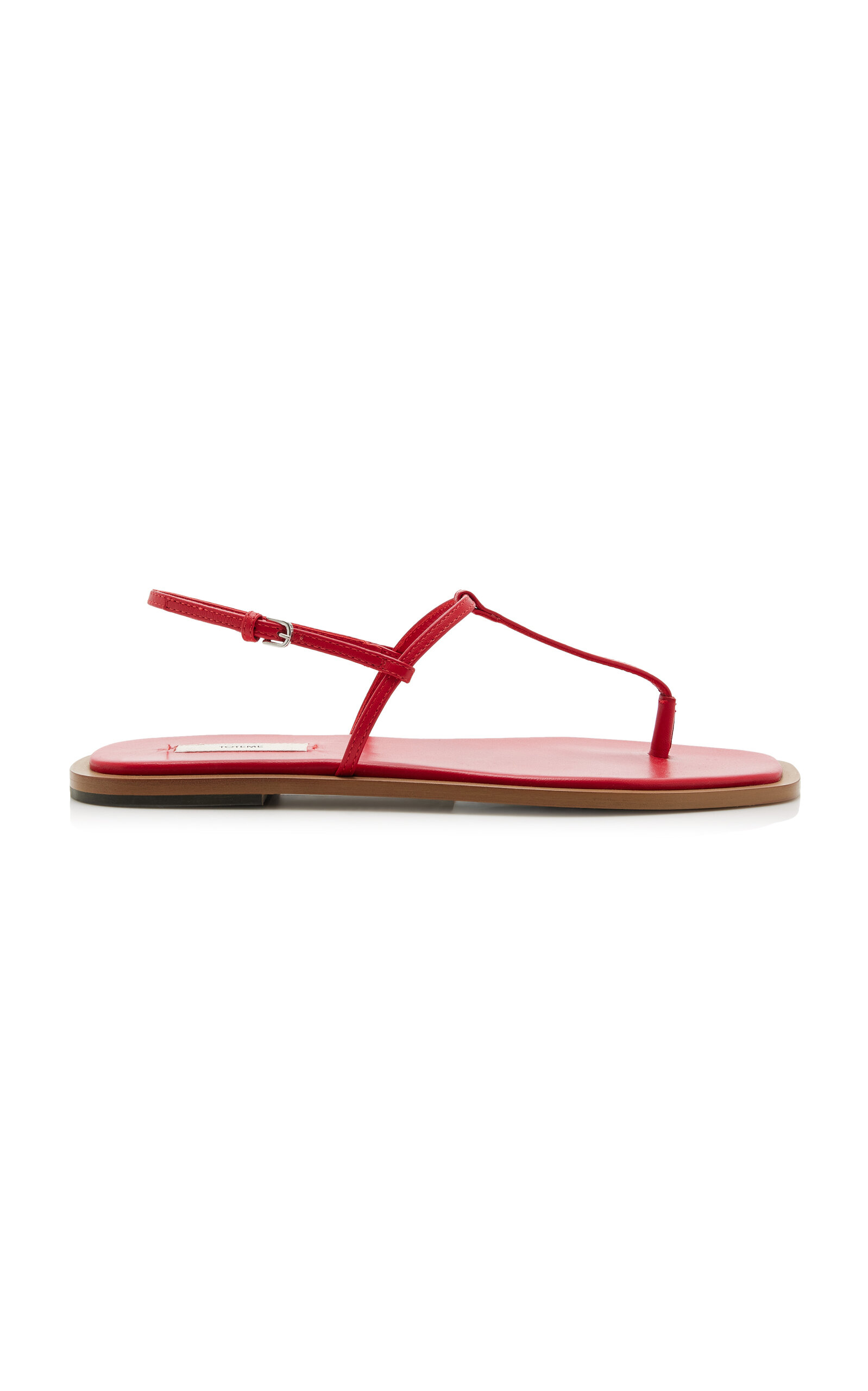 Toteme T-Strap Leather Sandals