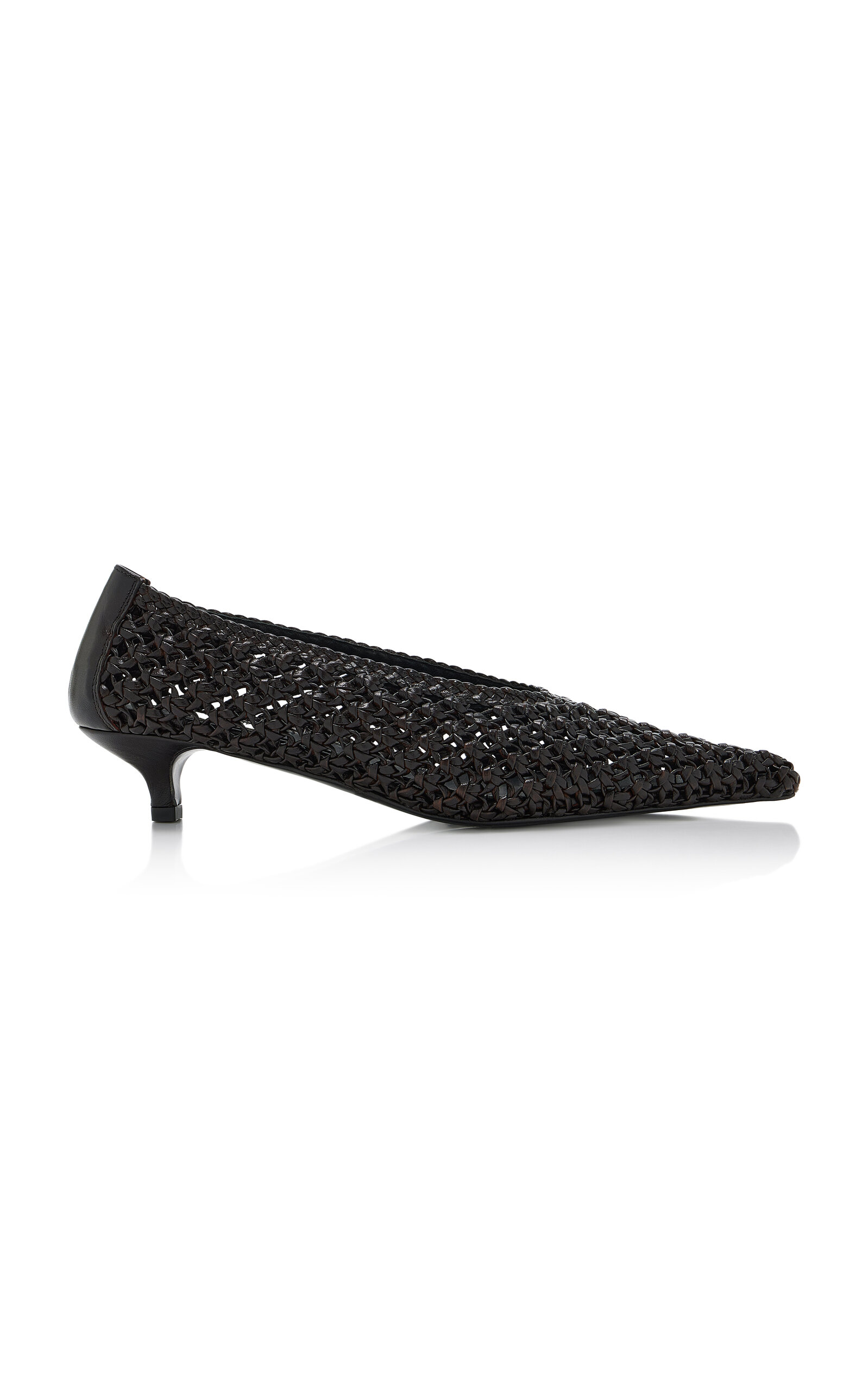 Toteme Sharp Woven-Leather Kitten Pumps | Thumbnail 8 Toteme Sharp Woven-Leather Kitten Pumps | Thumbnail 8